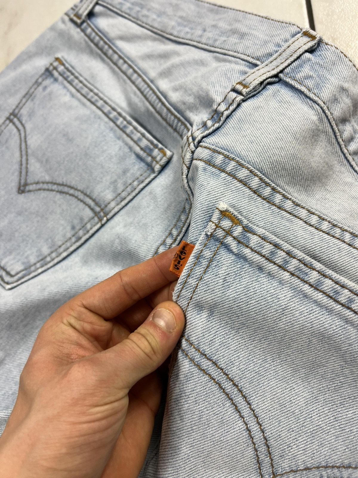 Levi's Vintage 90s Levi’s 615 02 orange tab jeans baby blue denim Size US 38 / EU 54 - 18 Thumbnail