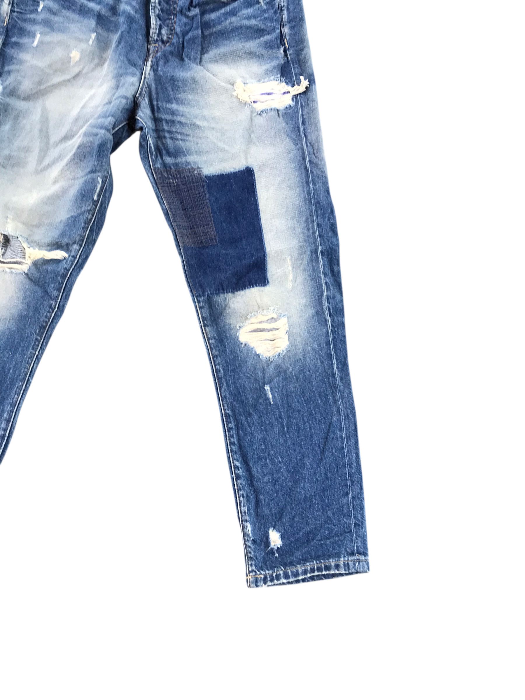 Tornado Mart Patchwork ZMDC Distressed denim-Size 32-if six was Nine Size US 32 / EU 48 - 3 Thumbnail
