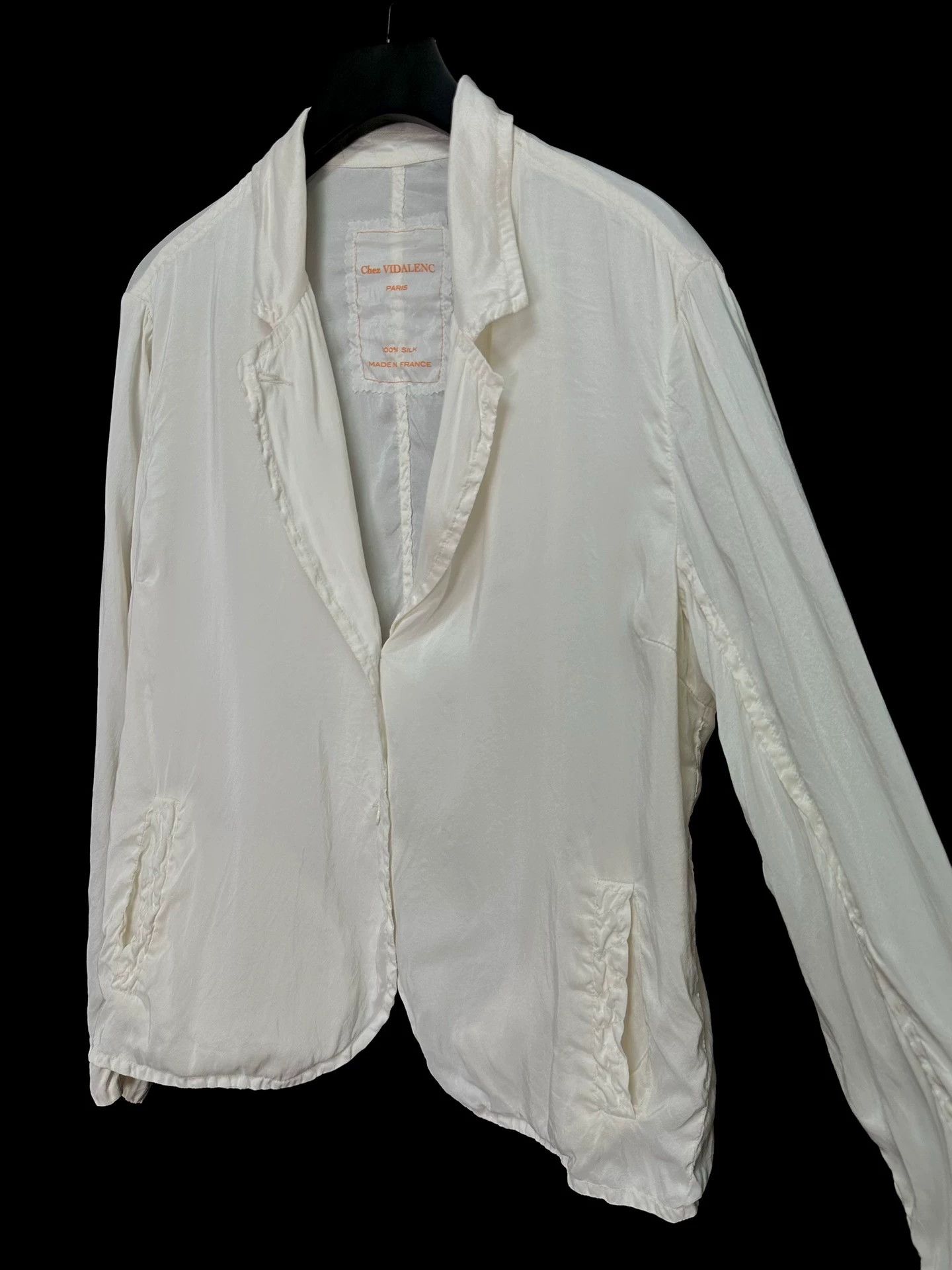 Other Vidalenc Silk Cream Handmade Linen-Knot Textured Jacket Size US S / EU 44-46 / 1 - 4 Thumbnail