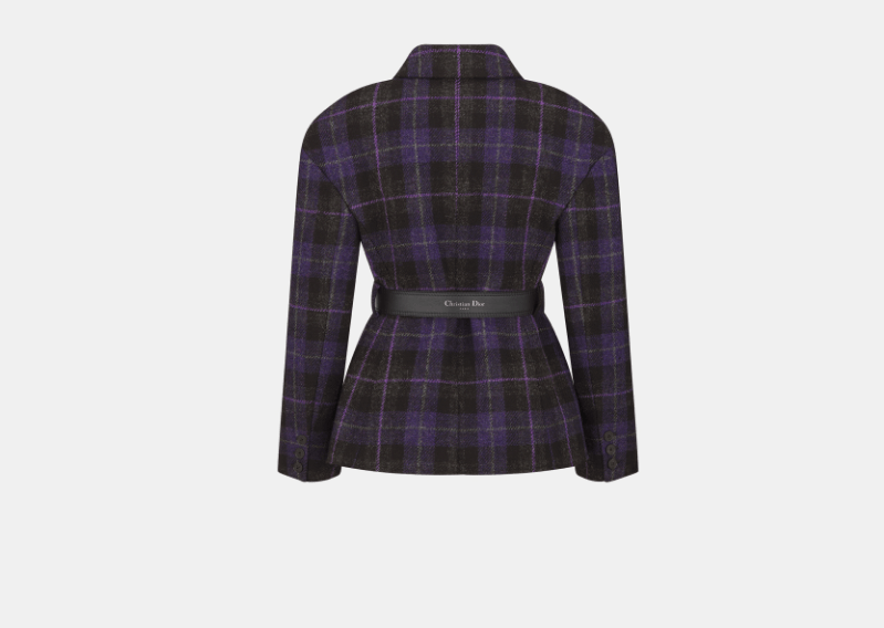 Dior o1w1db10326 511V60 Tartan Shetland Jacket in Multicolor Size S / US 4 / IT 40 - 2 Thumbnail