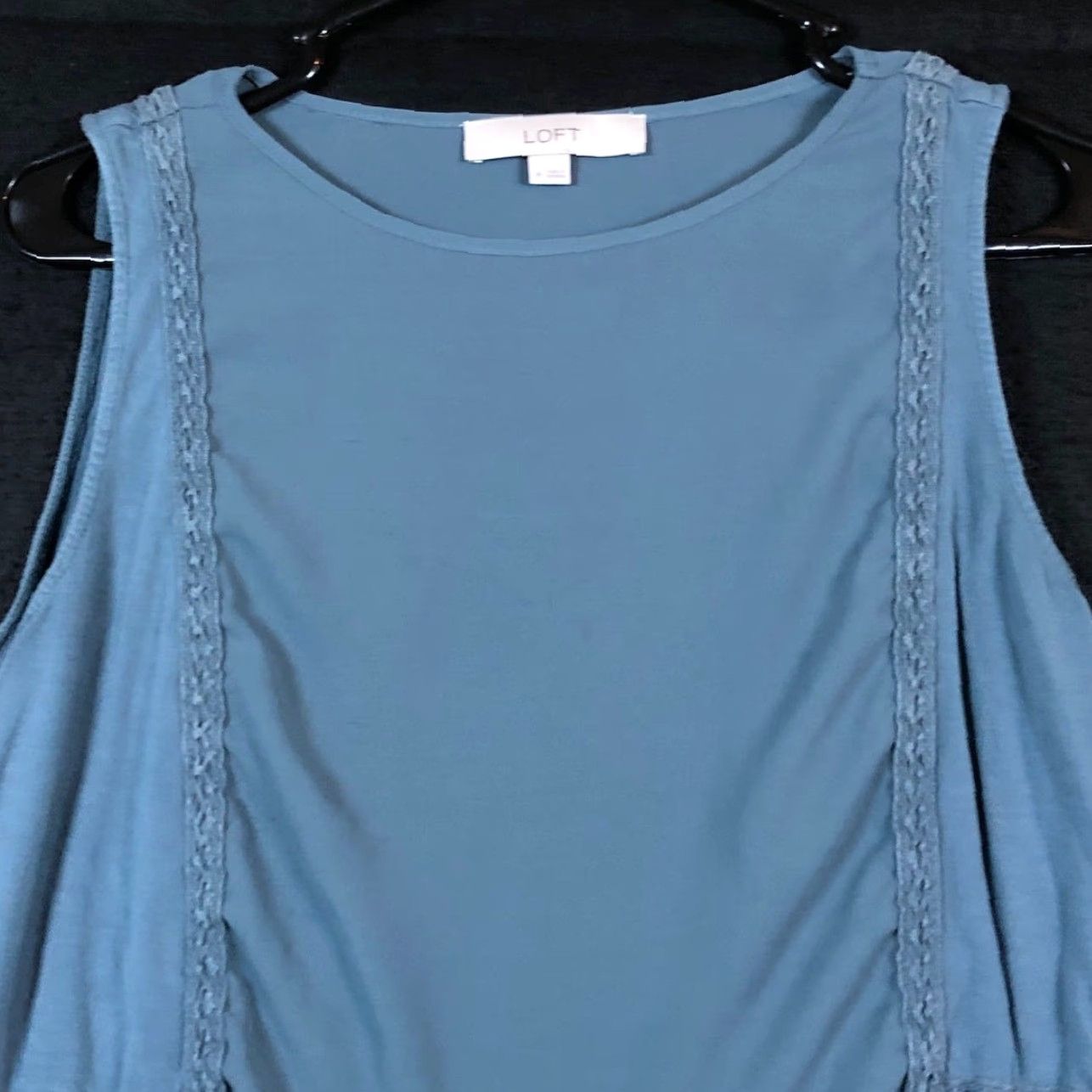Loft LOFT Womens Blouse Tank Sleeveless Lightweight Blue Gray Medium Size M / US 6-8 / IT 42-44 - 2 Thumbnail