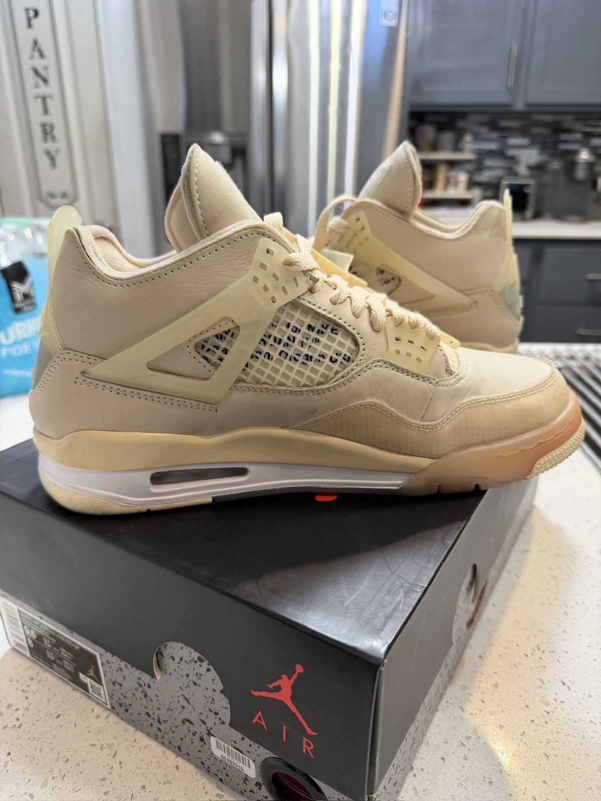 Nike × Off-White NIKE X OFF-WHITE JORDAN 4 “SAIL” Size US 9.5 / IT 39.5 - 4 Thumbnail