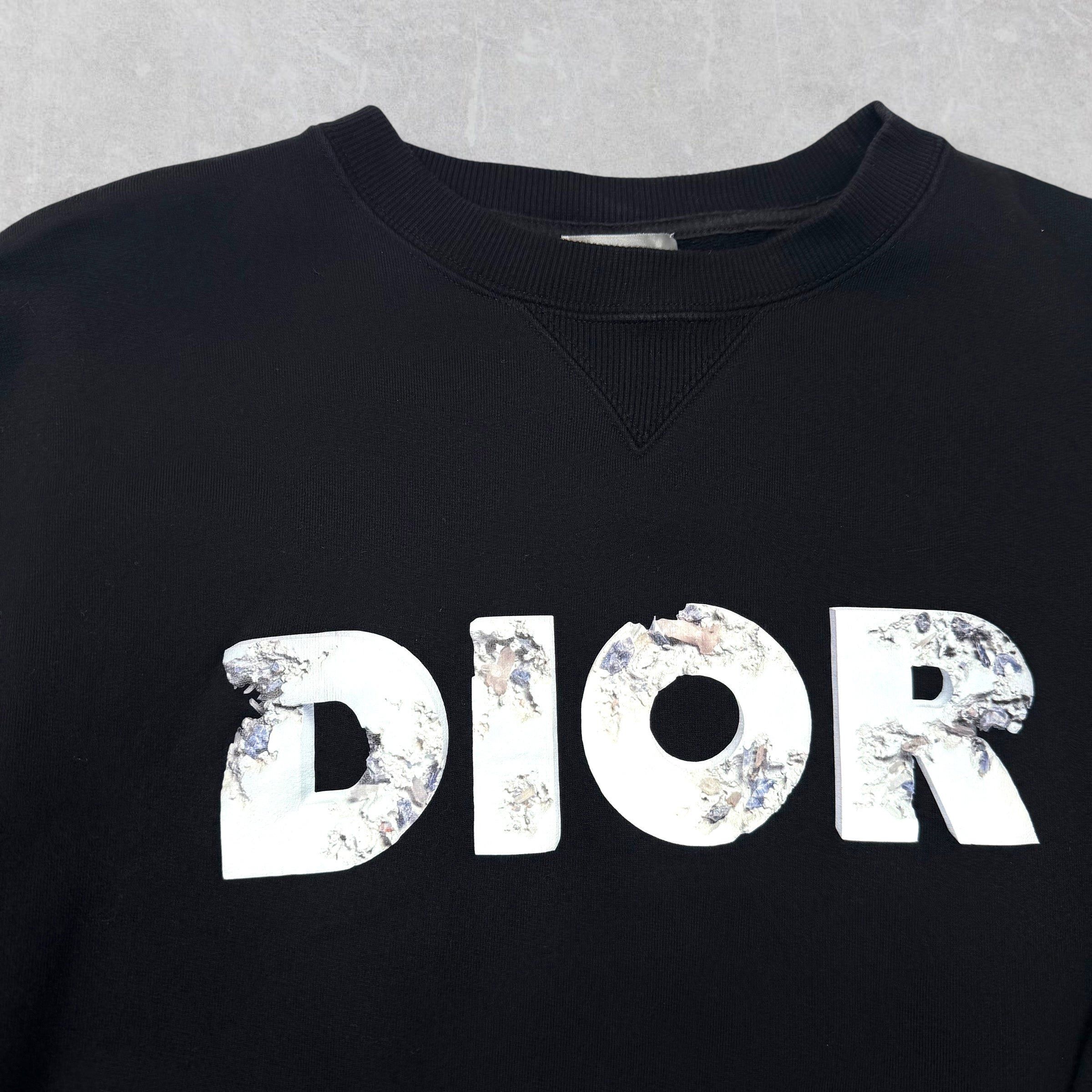 Dior Dior Daniel Arsham Blue Logo Black Sweater XXL Size US XXL / EU 58 / 5 - 4 Thumbnail