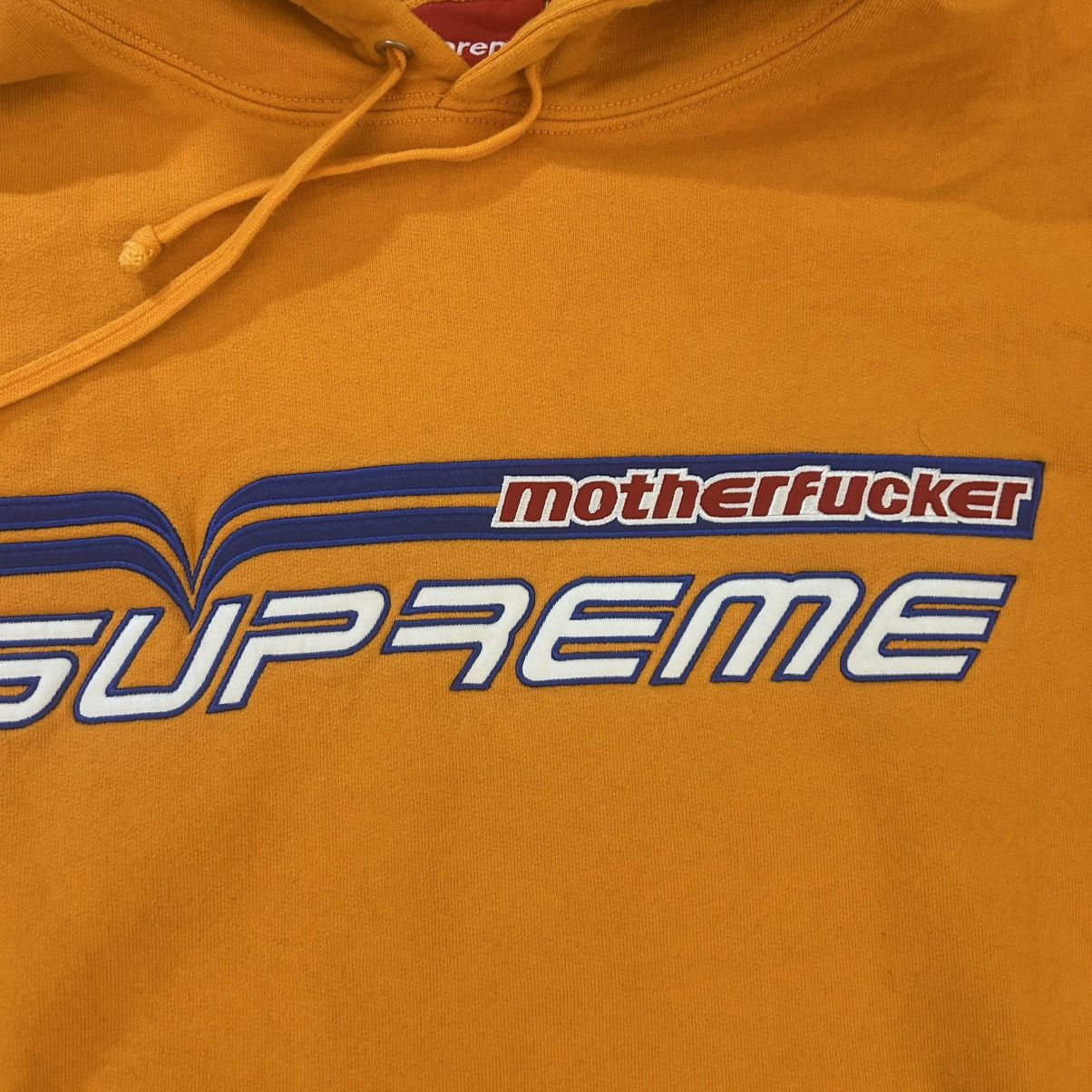 Supreme Motherfucker Hooded Sweatshirt Orange XL