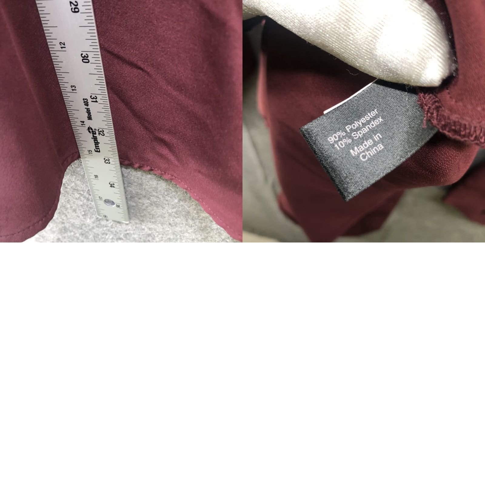 Vintage VINTAGE Lane Bryant Relaxed Shirt Jacket Shacket Womens Plus Size 26 Wine 4X Tie Waist Size 4XL / US 24-26 - 8 Thumbnail