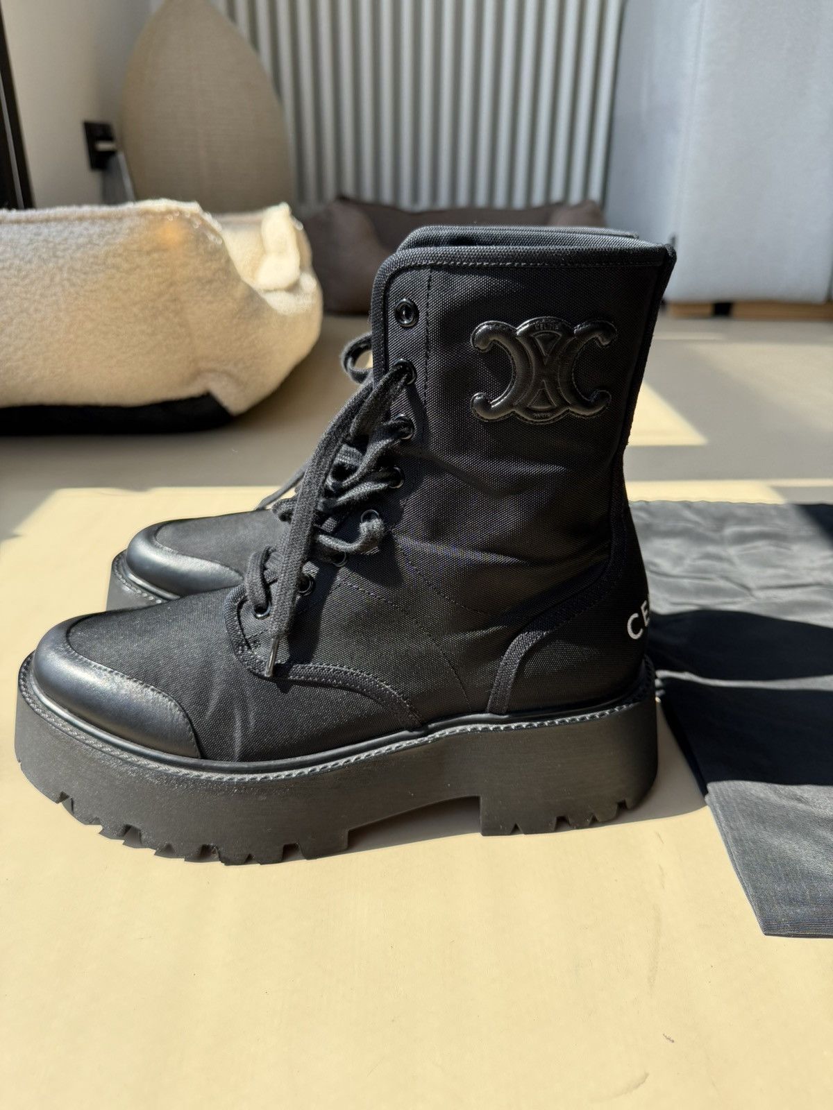 Celine CELINE Lace-Up Boots Size US 9 / IT 39 - 4 Thumbnail