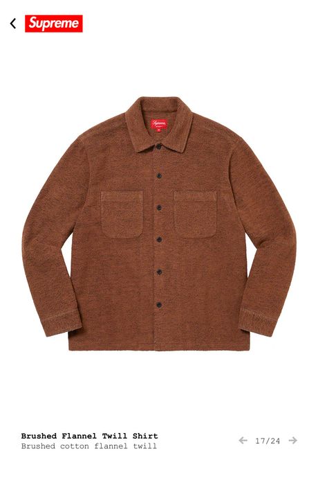 Supreme Supreme Brush Flannel Twill Shirt | Grailed