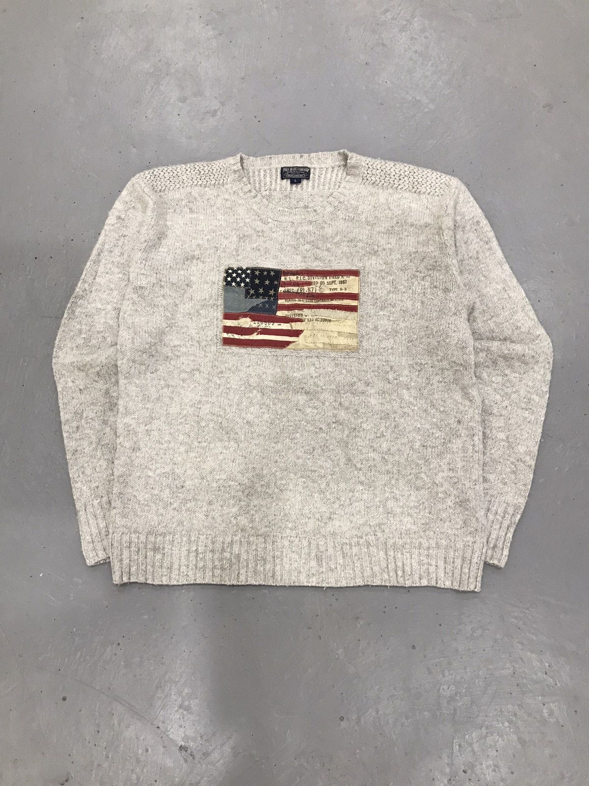 Vintage polo American flag sweater hot