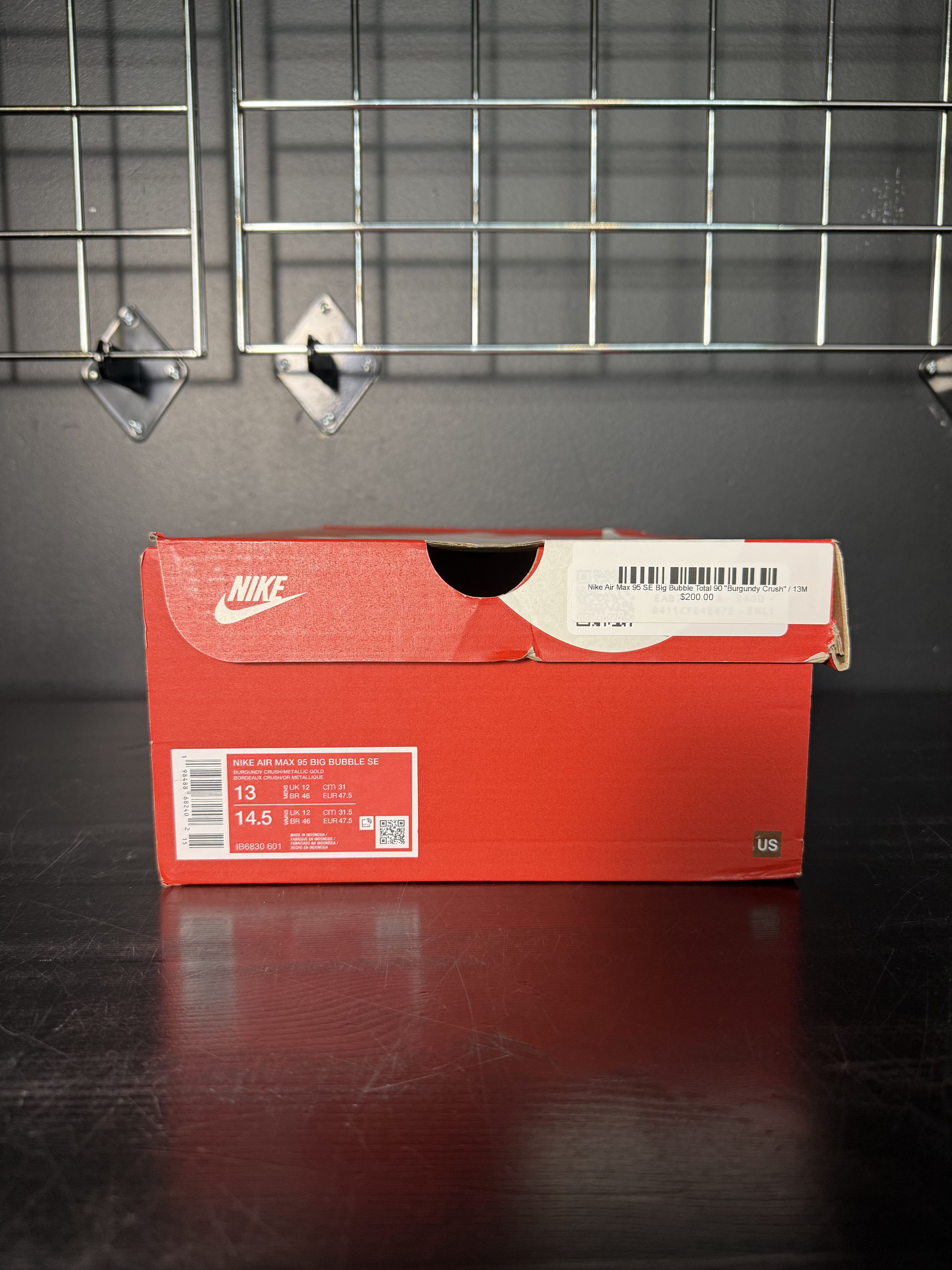 Nike Nike Air Max 95 SE Big Bubble Total 90 "Burgundy Crush" - Size 13 Size US 13 / EU 46 - 7 Thumbnail