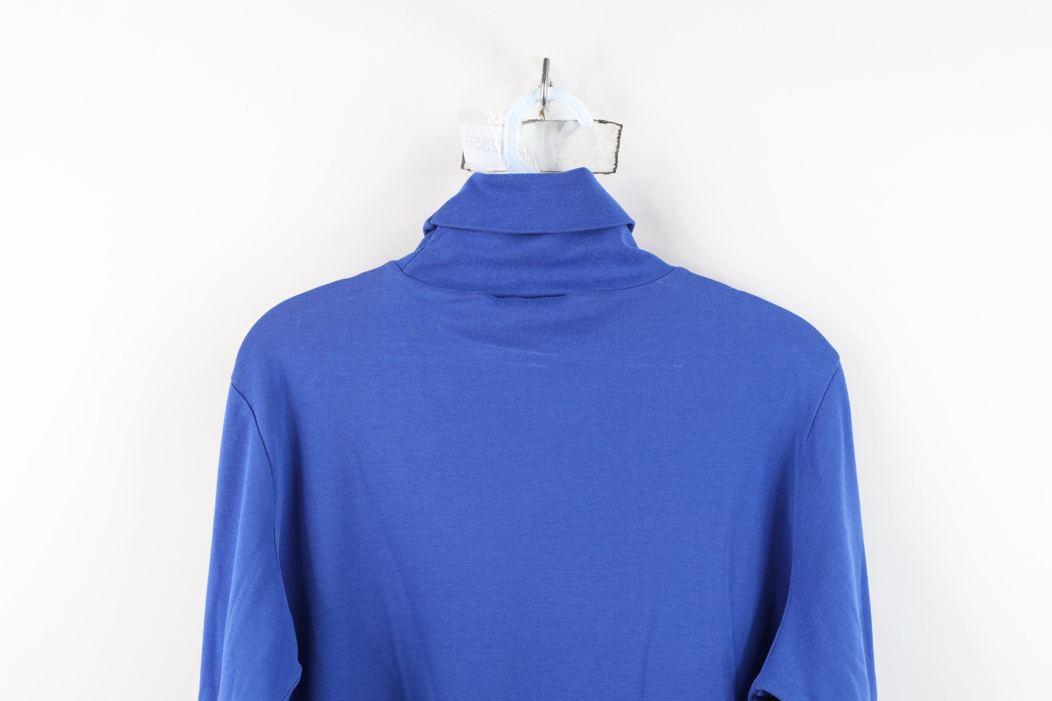 Vintage Vintage 90s Streetwear Blank Long Sleeve Turtleneck T-Shirt Size L / US 10 / IT 46 - 10 Thumbnail