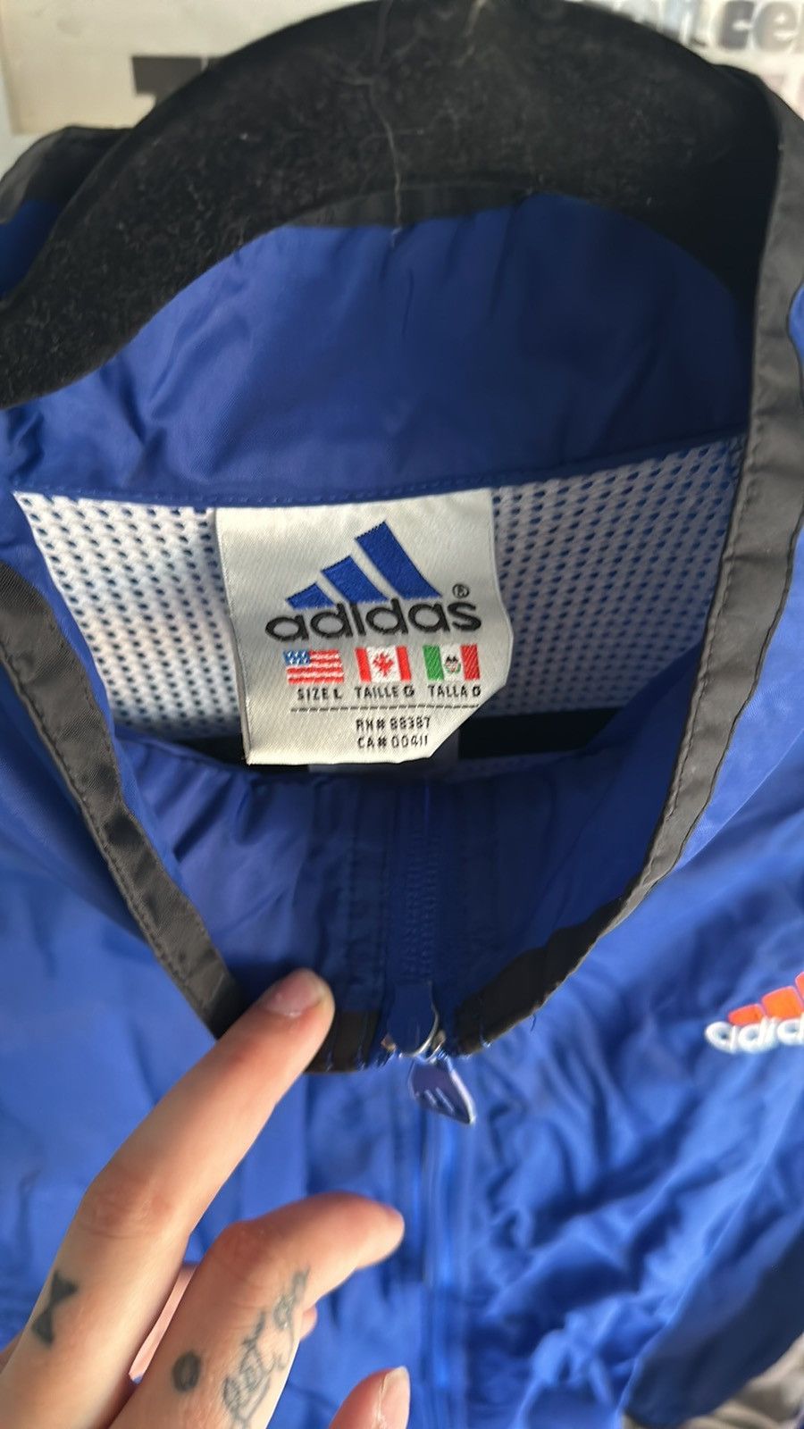 Adidas × Vintage Vintage Adidas full zip nylon track jacket Size US L / EU 52-54 / 3 - 3 Thumbnail