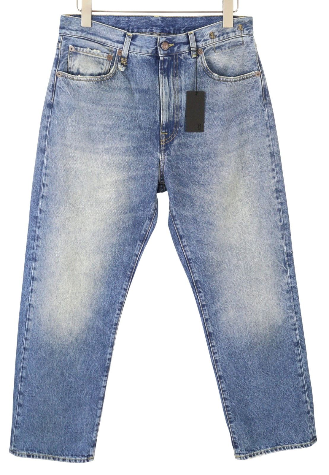 R13 CUFFED X-BF 28 Jasper Straight Faded Blue Zip PF25 86639 Size 28" / US 6 / IT 42 - 1 Thumbnail
