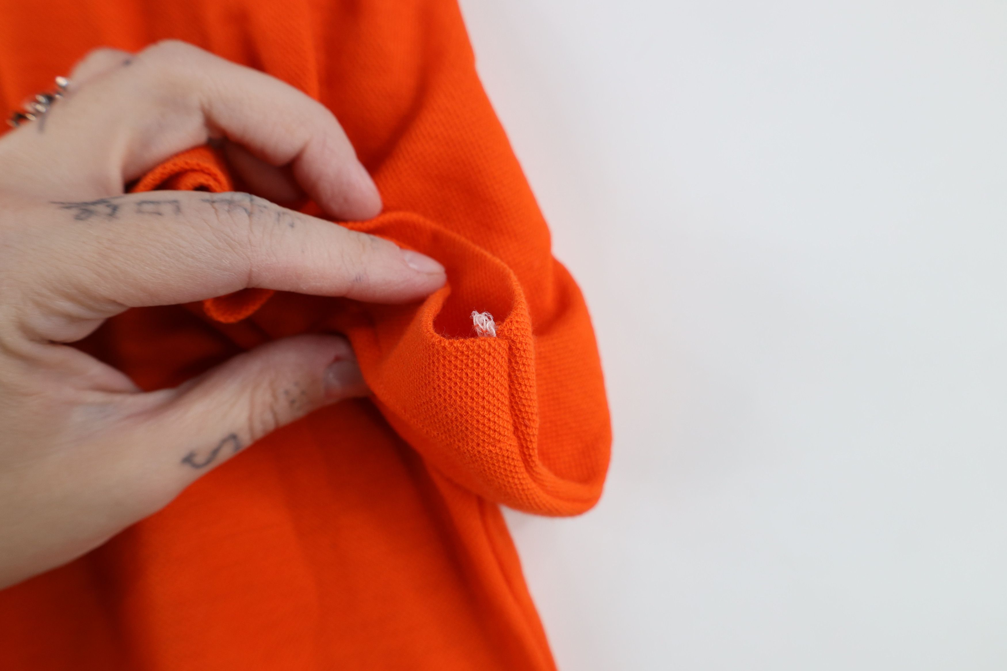 Vintage Vintage 70s Streetwear Blank Knit Golf Polo Shirt Orange USA Size US M / EU 48-50 / 2 - 6 Thumbnail