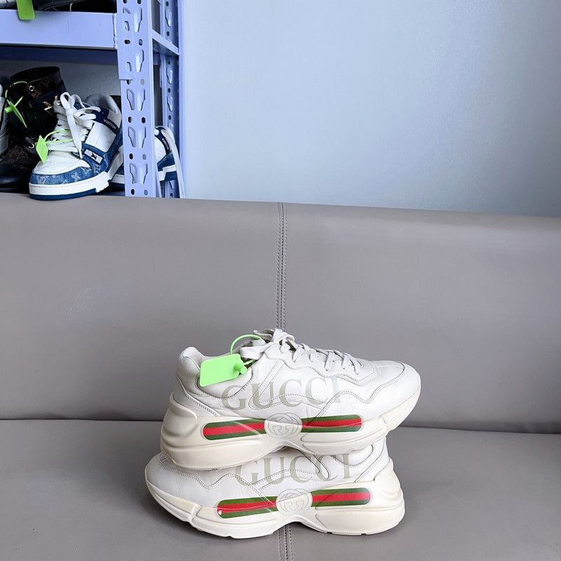 Gucci Gucci Rhyton Logo Dad Shoes for Men - Size US 10.5 / EU 43-44 - 8 Thumbnail