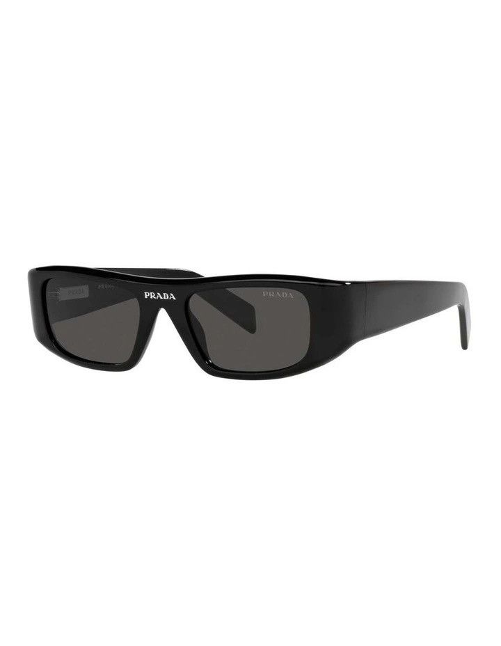 Prada Prada Wrap Rectangle Sunglasses – Black Size ONE SIZE - 2 Thumbnail