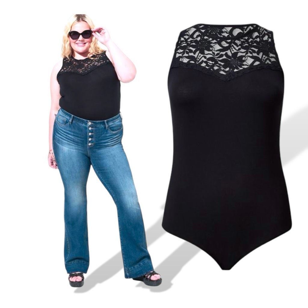 Other Torrid Black Super Soft Lace Sweetheart Bodysuit Sz 2X Size 3XL / US 20-22 - 1 Thumbnail
