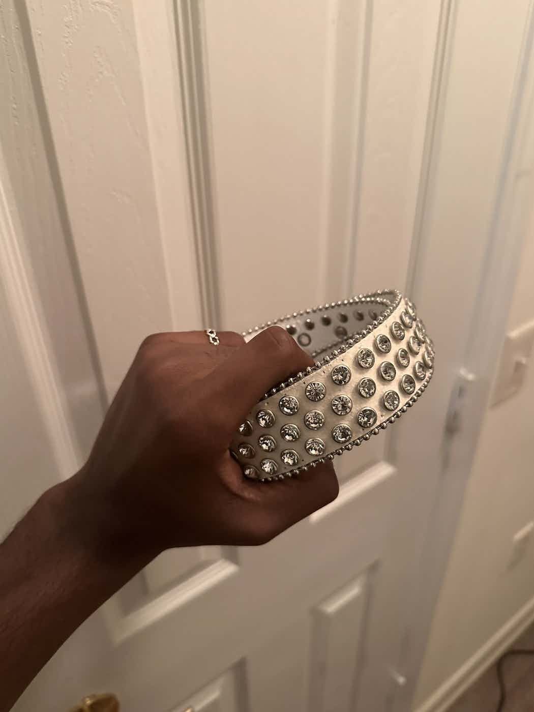 Japanese Brand × Vintage Vintage like BB Simon Belt Chrome Y2k Crystals Rare Size ONE SIZE - 5 Thumbnail