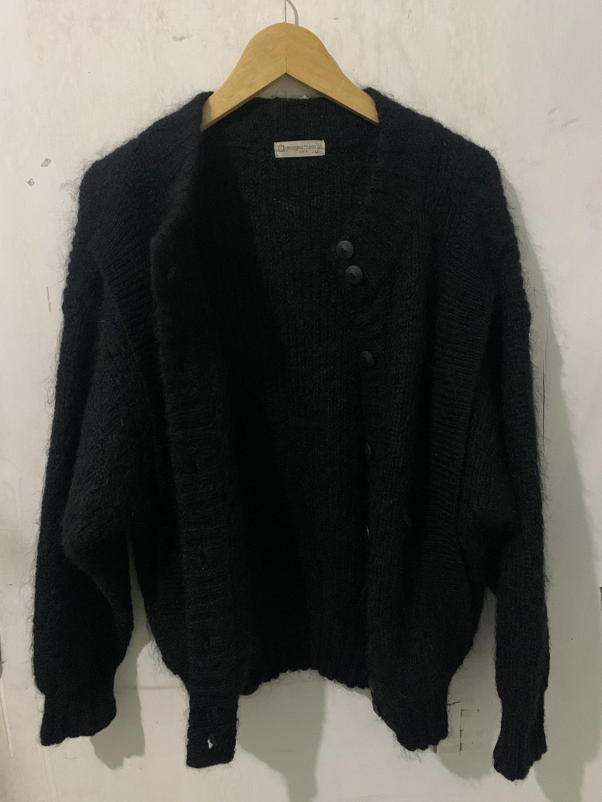 If Six Was Nine × KMRii × Le Grande Bleu (L.G.B.) GEORGES MEMMI Cardigan Mohair Kurt Cobain styel Size US M / EU 48-50 / 2 - 8 Thumbnail