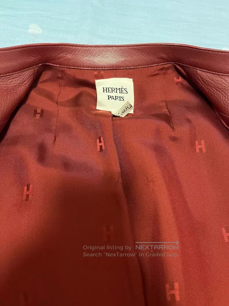 Hermes Hermes Red leather jacket Size XS / US 0-2 / IT 36-38 - 2 Thumbnail