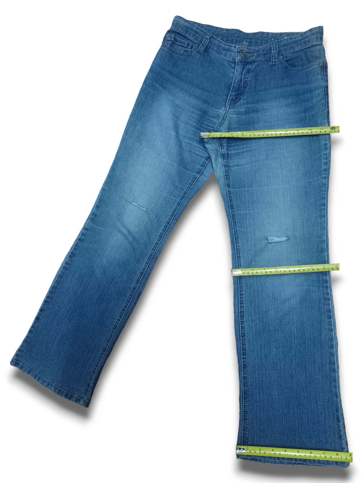 Japanese Brand SALES 🔥 Vintage Japanese Blue Wash Flares Distressed Denim Size US 30 / EU 46 - 10 Thumbnail