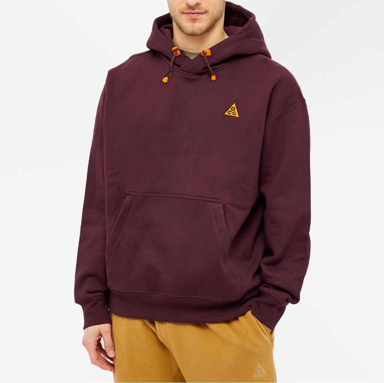 Nike 🔥Nike ACG Pullover Fleece Hoodie Deep Burgundy & Clay Orange Size US M / EU 48-50 / 2 - 17 Thumbnail