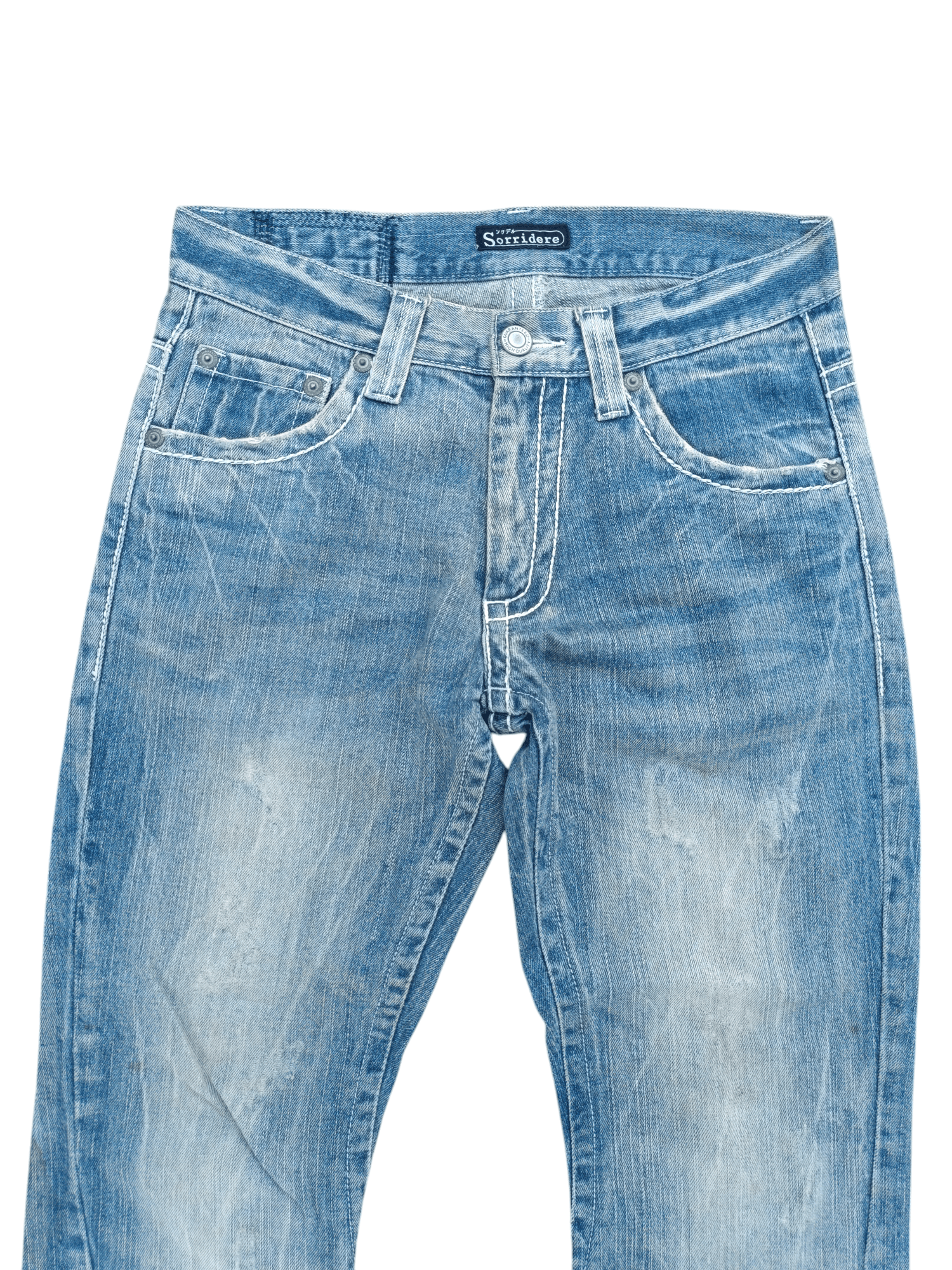 Japanese Brand FLARED Sorridere Rusty Mudwash Distressed Denim Mudmax Size US 31 - 7 Thumbnail