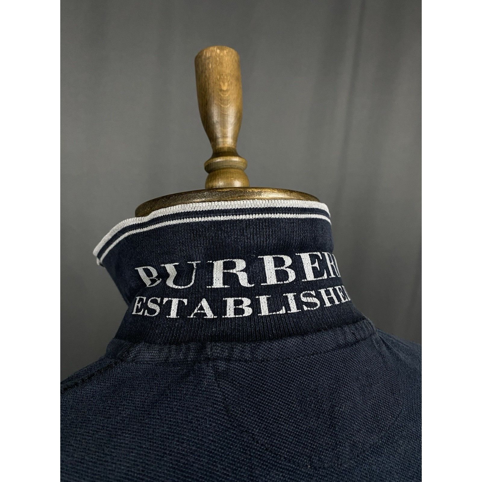 Burberry Burberry Vintage Men's Distressed Blue Polo T-Shirt Size 5 Size US XL / EU 56 / 4 - 10 Thumbnail