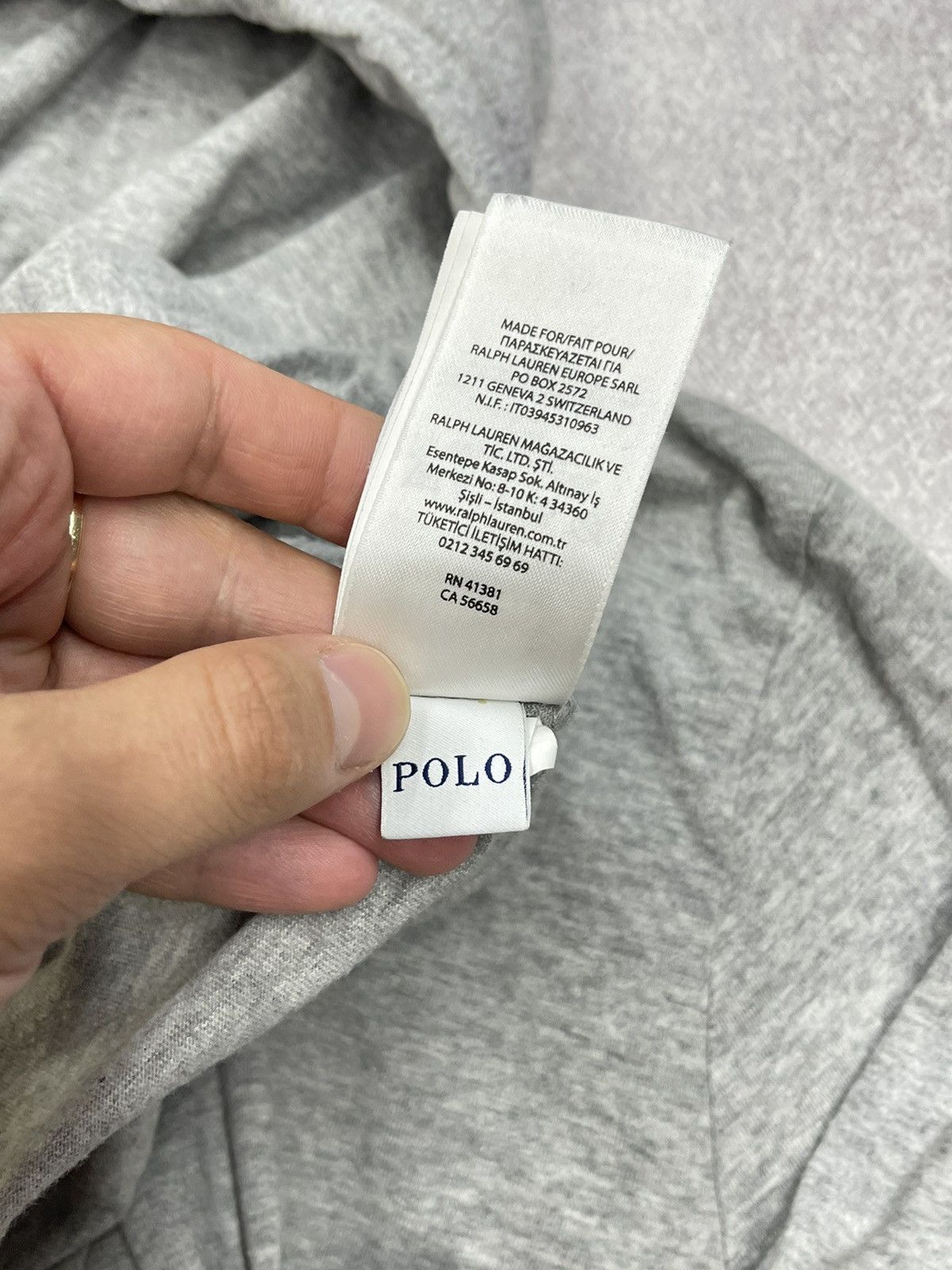 Polo Ralph Lauren × Rugby Ralph Lauren × Vintage Vintage Polo Ralph Lauren Grey Hoodie Y2K Rugby Size US L / EU 52-54 / 3 - 7 Thumbnail
