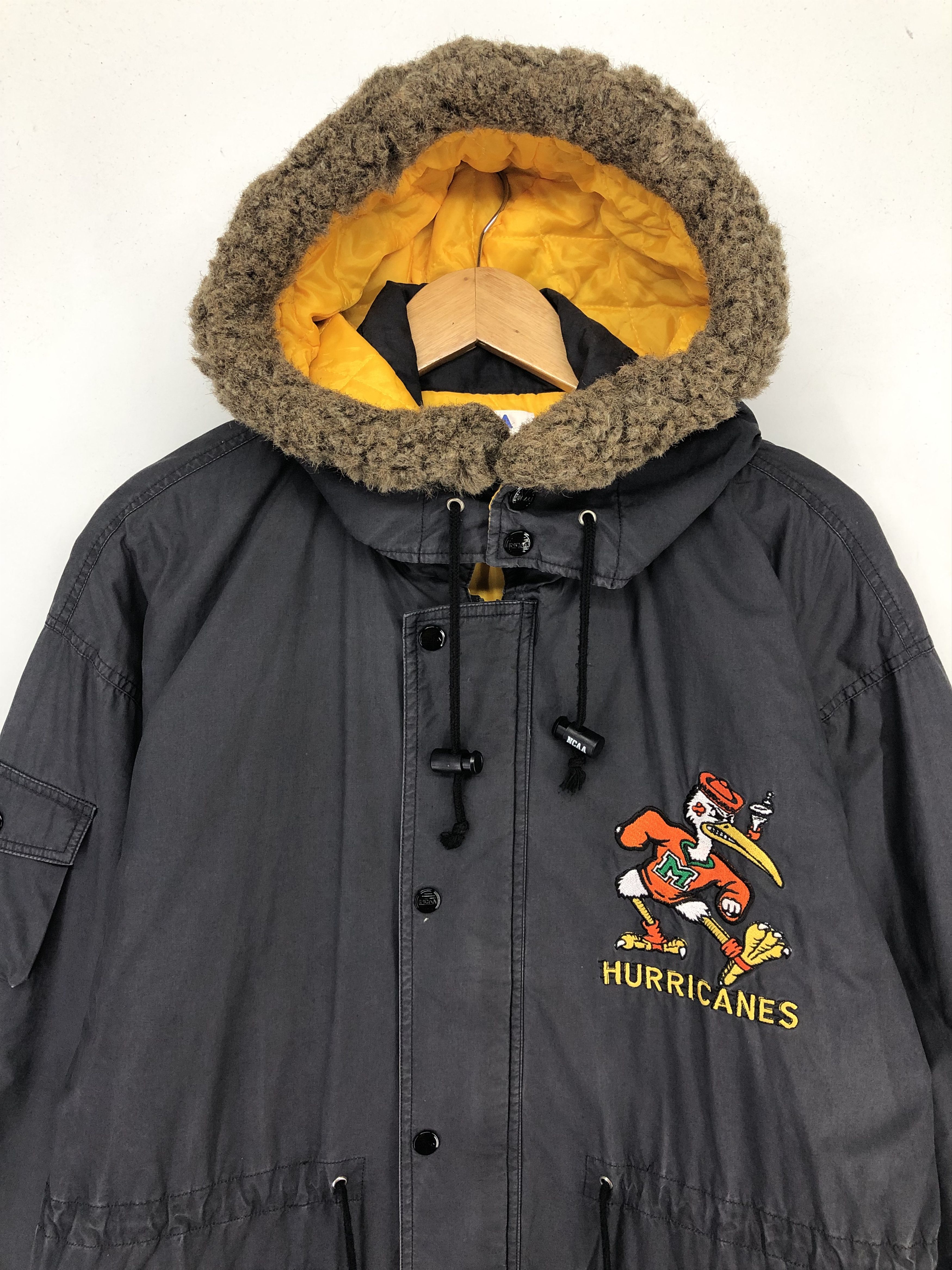 NCAA Vintage Miami Hurricanes Embroidery Logo Parka Jacket Size US L / EU 52-54 / 3 - 5 Thumbnail