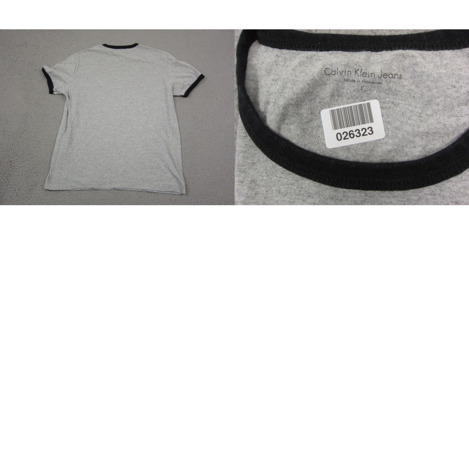Calvin Klein VINTAGE Calvin Klein Shirt L Gray 90s Logo Mens Short Sleeve Crew Neck Cotton All Seasons Regular Adult Large Casual City Modern 90s Size US L / EU 52-54 / 3 - 8 Thumbnail