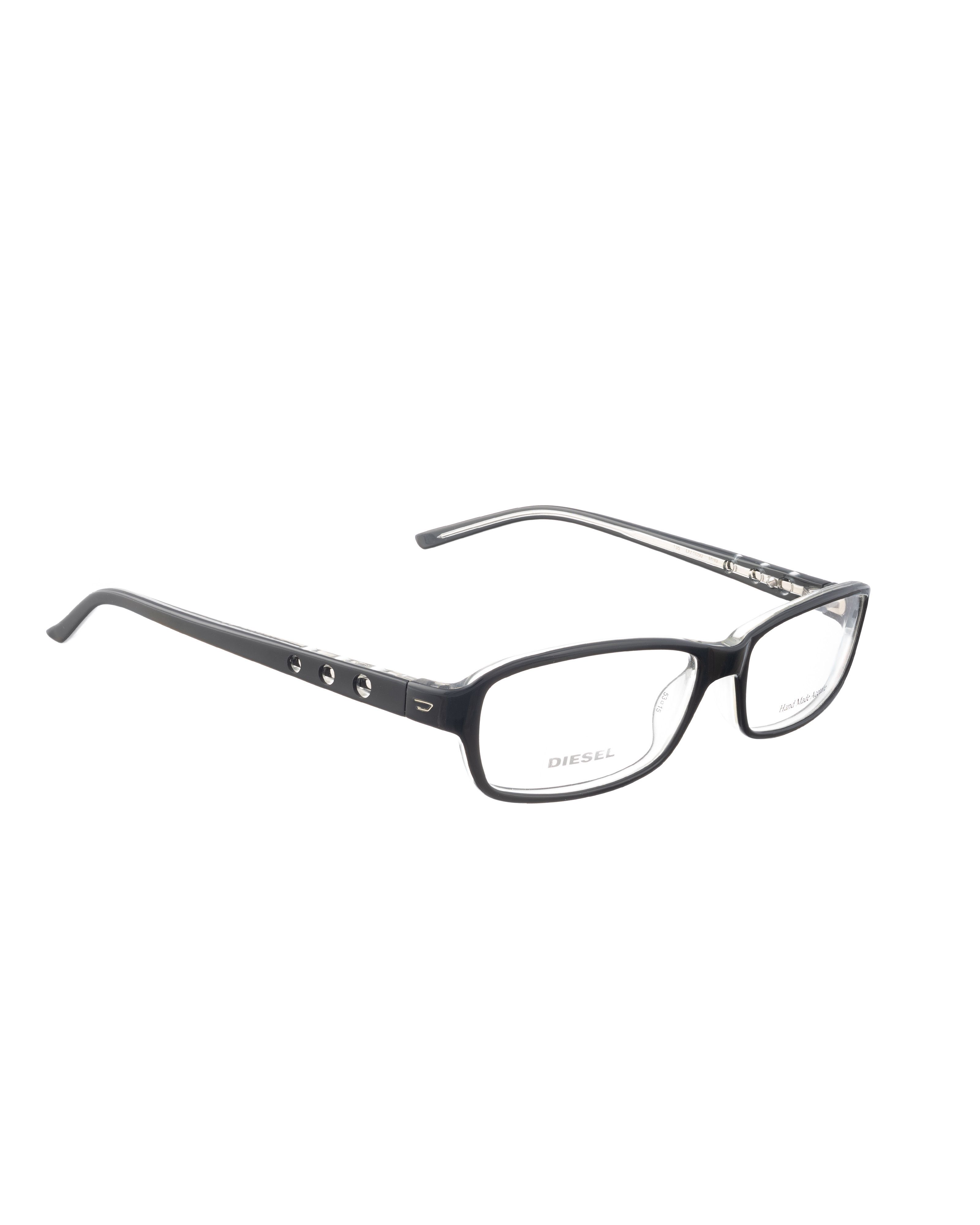Diesel Diesel 00s Black & Clear Glasses with Circle Cut Outs Size ONE SIZE - 1 Thumbnail