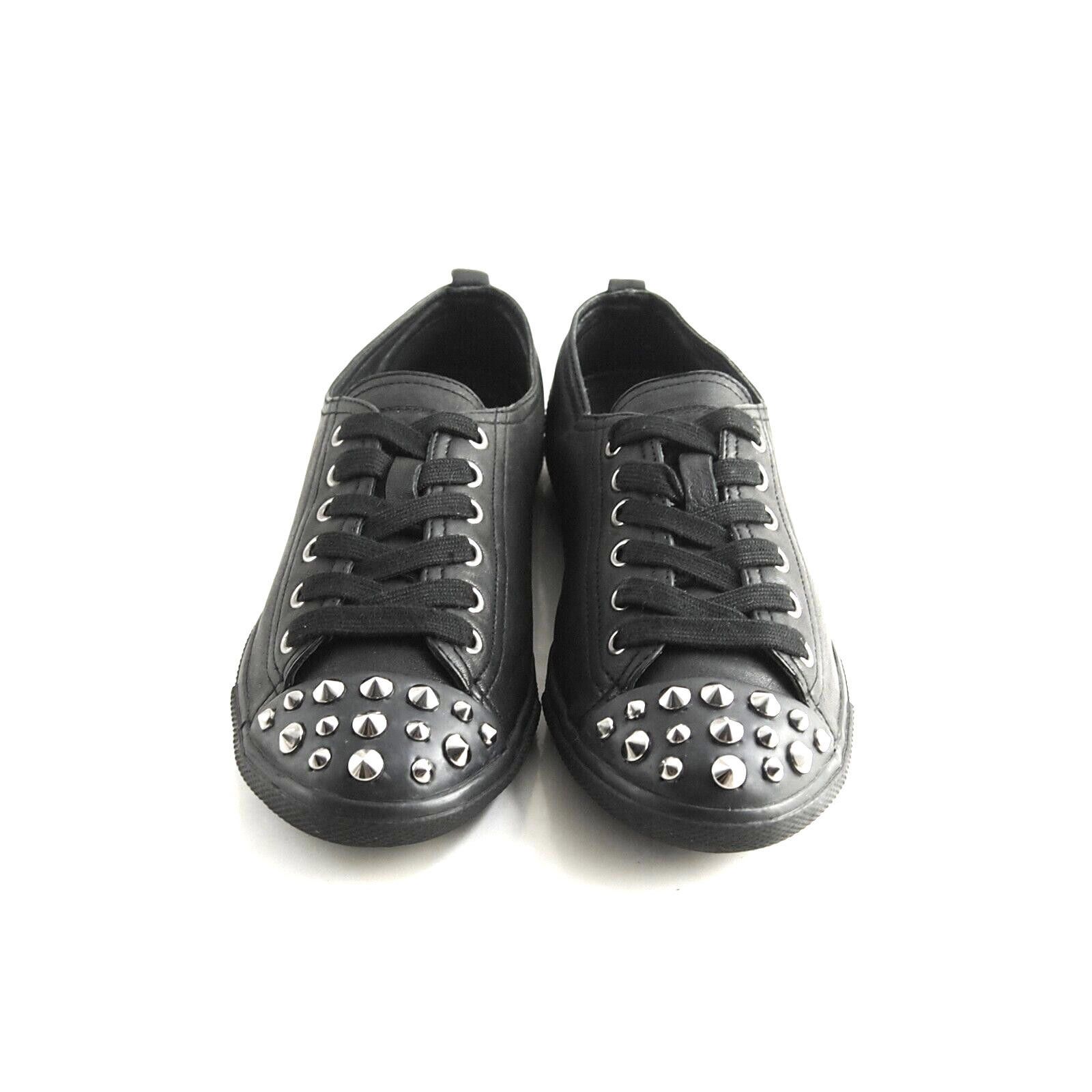 Prada Prada Studded Low Top Sneakers Black EU 38 US 8 Size US 8 / IT 38 - 1 Thumbnail