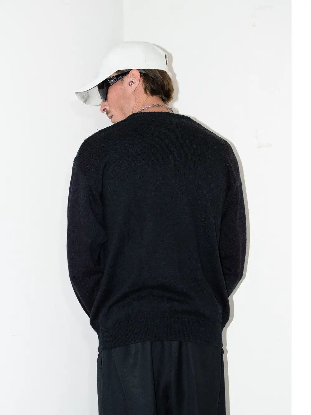 Designer × Japanese Brand × Vintage Vintage black grey chunky knitted jumper Size US M / EU 48-50 / 2 - 2 Thumbnail