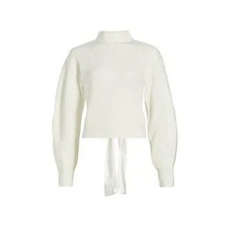 Other Design History Rib Knit Tie Back Sweater Size S / US 4 / IT 40 - 1 Thumbnail