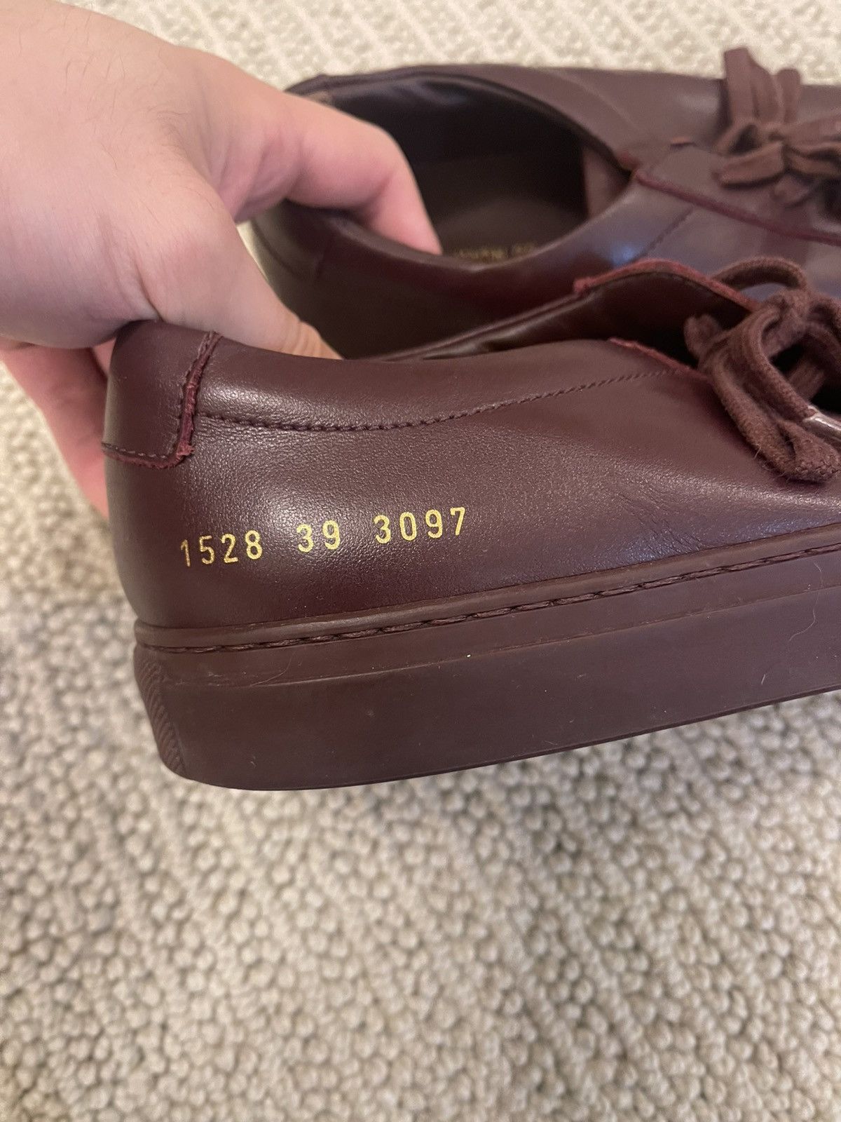 Common Projects Burgandy Common Projects Achilles Low Size US 8 / EU 41 - 3 Thumbnail