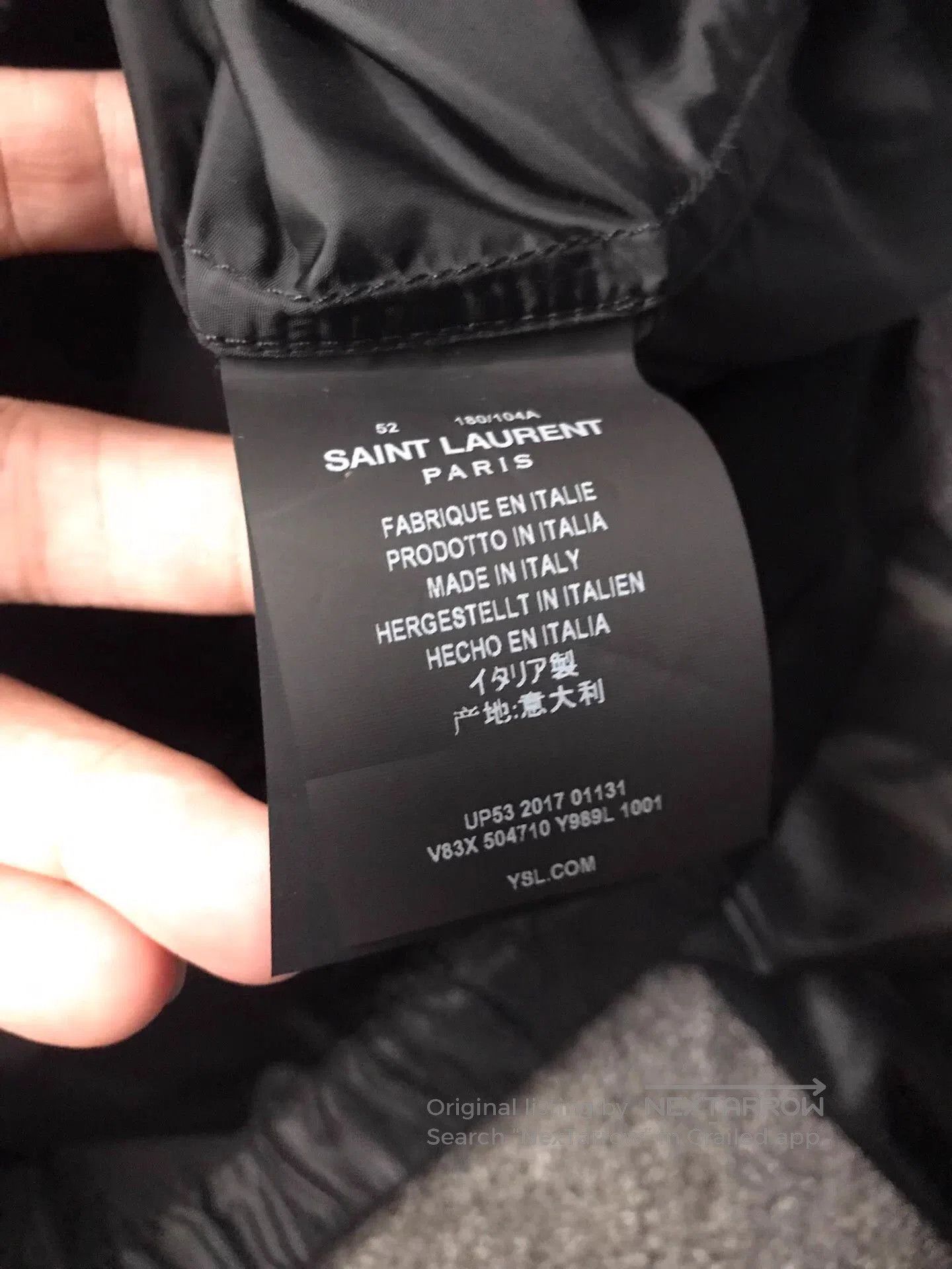 Saint Laurent Paris Black Hooded Light Jacket with Zipper Pockets. Size US L / EU 52-54 / 3 - 5 Thumbnail
