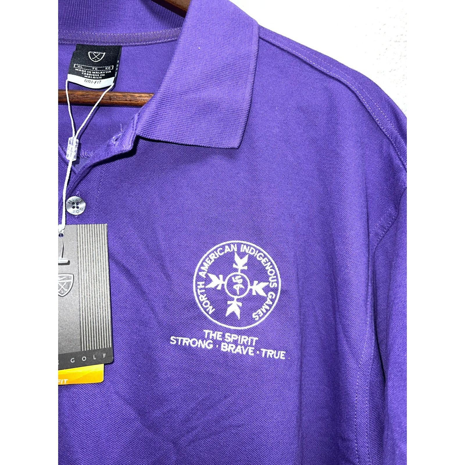 Nike Nike Indigenous Games Society Shirt Purple Polo Golf NWT XL Size US XL / EU 56 / 4 - 3 Thumbnail