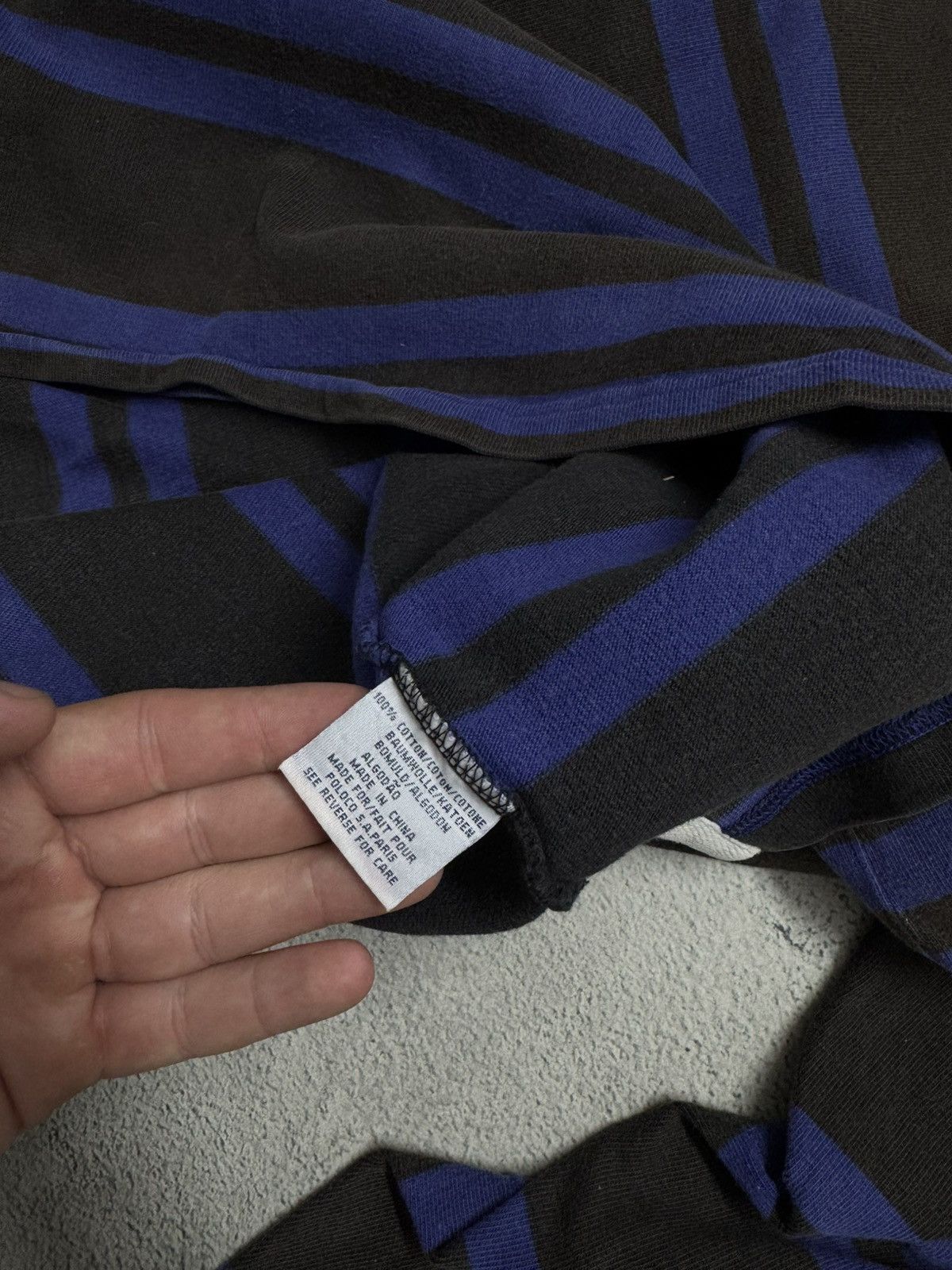 Polo Ralph Lauren Vintage Polo Ralph Lauren Black Purple Striped Long Sleeve Size US M / EU 48-50 / 2 - 8 Thumbnail
