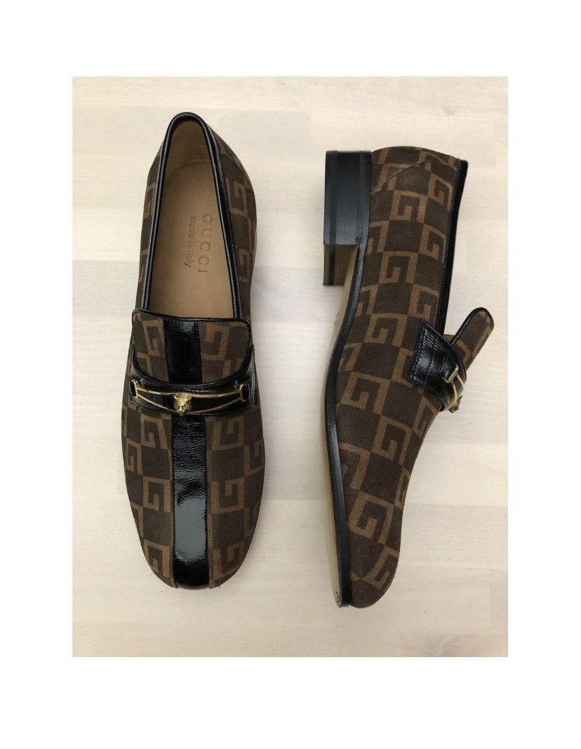 Gucci GUCCI 🇮🇹 Suede G Cube Tigerhead Bangle Ornament Loafer 9 NIB Size US 9 / EU 42 - 7 Thumbnail