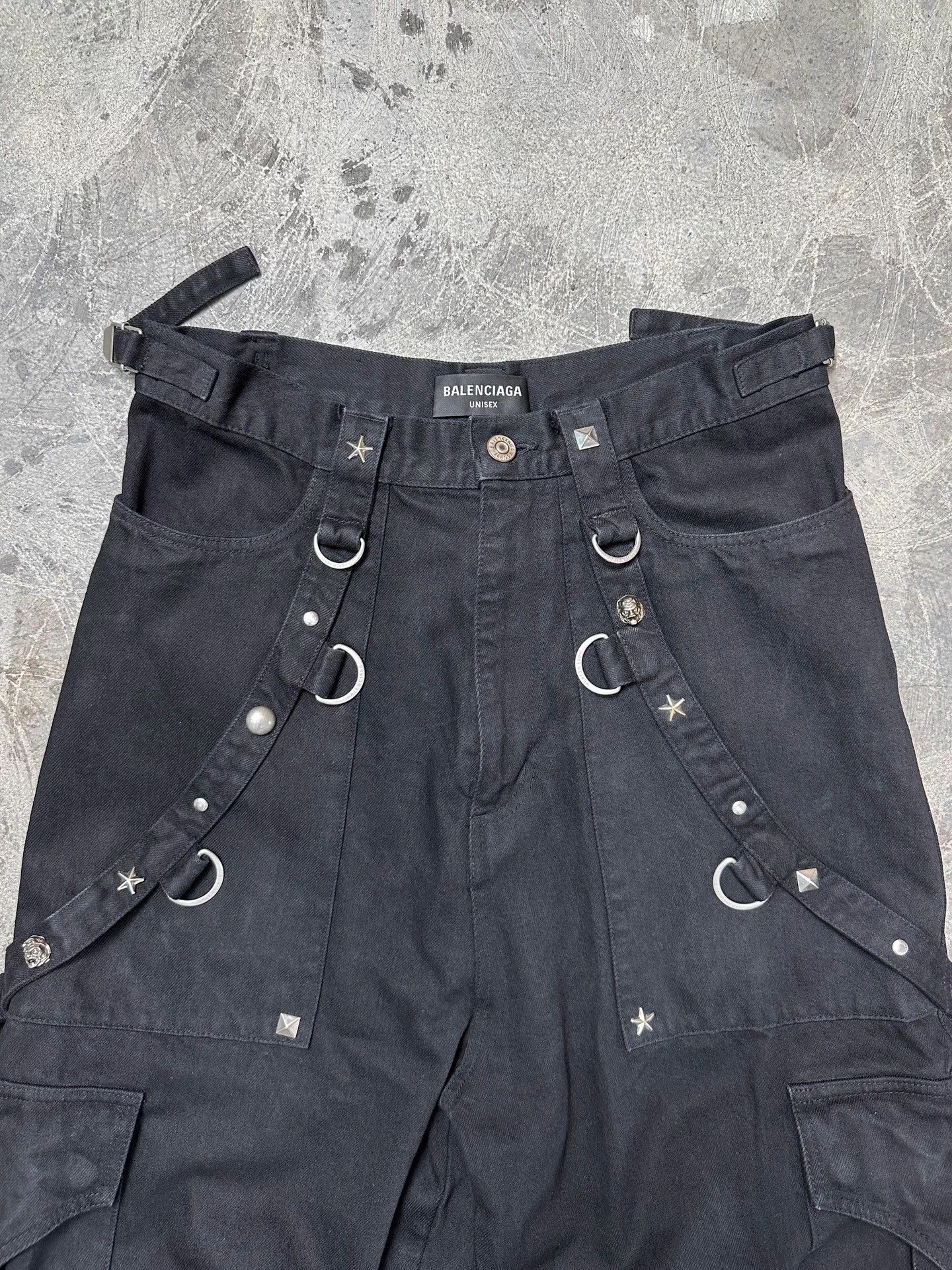 Balenciaga Balenciaga 22SS Runway Rivet Zip Raver Black Jeans Size US 28 / EU 44 - 5 Thumbnail