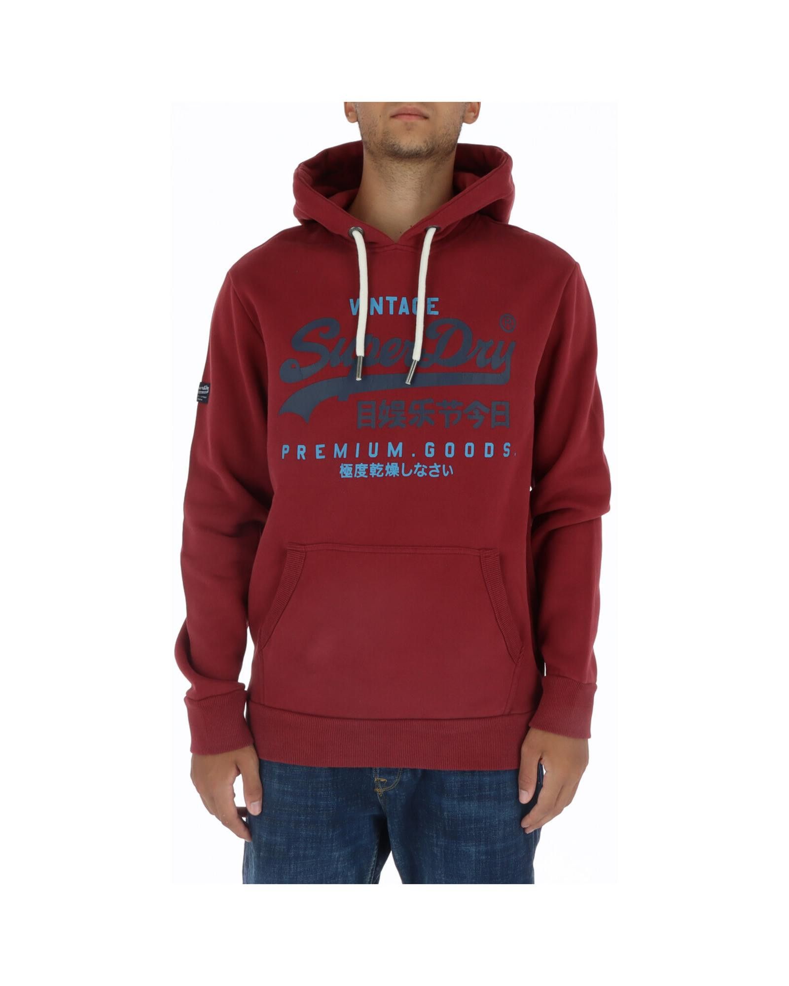 image of Superdry Print Sweatshirt in Bordeaux, Men's (Size Small)