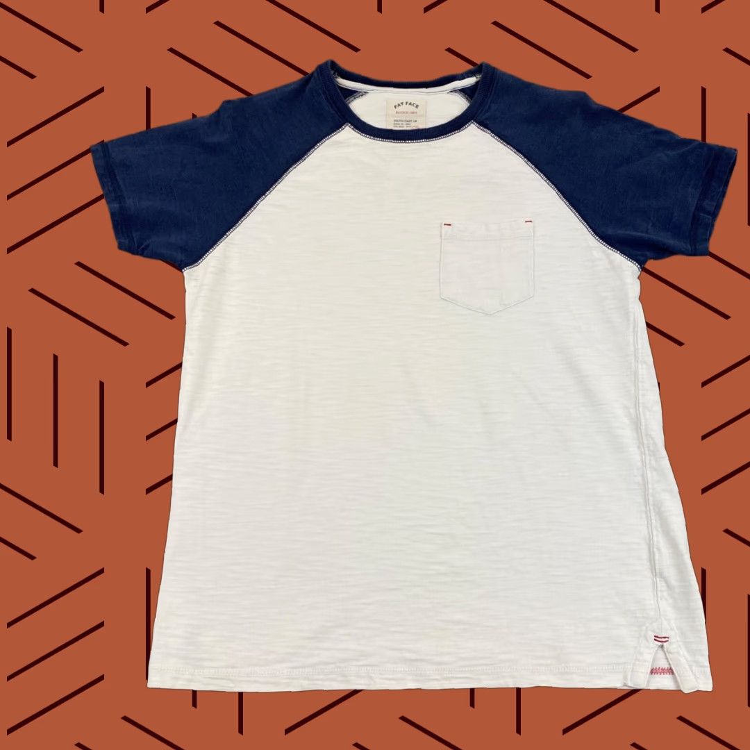 FatFace Fat Face Shirt Men Small White Blue Pocket Tee Crewneck British Top Short Sleeve Size US S / EU 44-46 / 1 - 1 Thumbnail