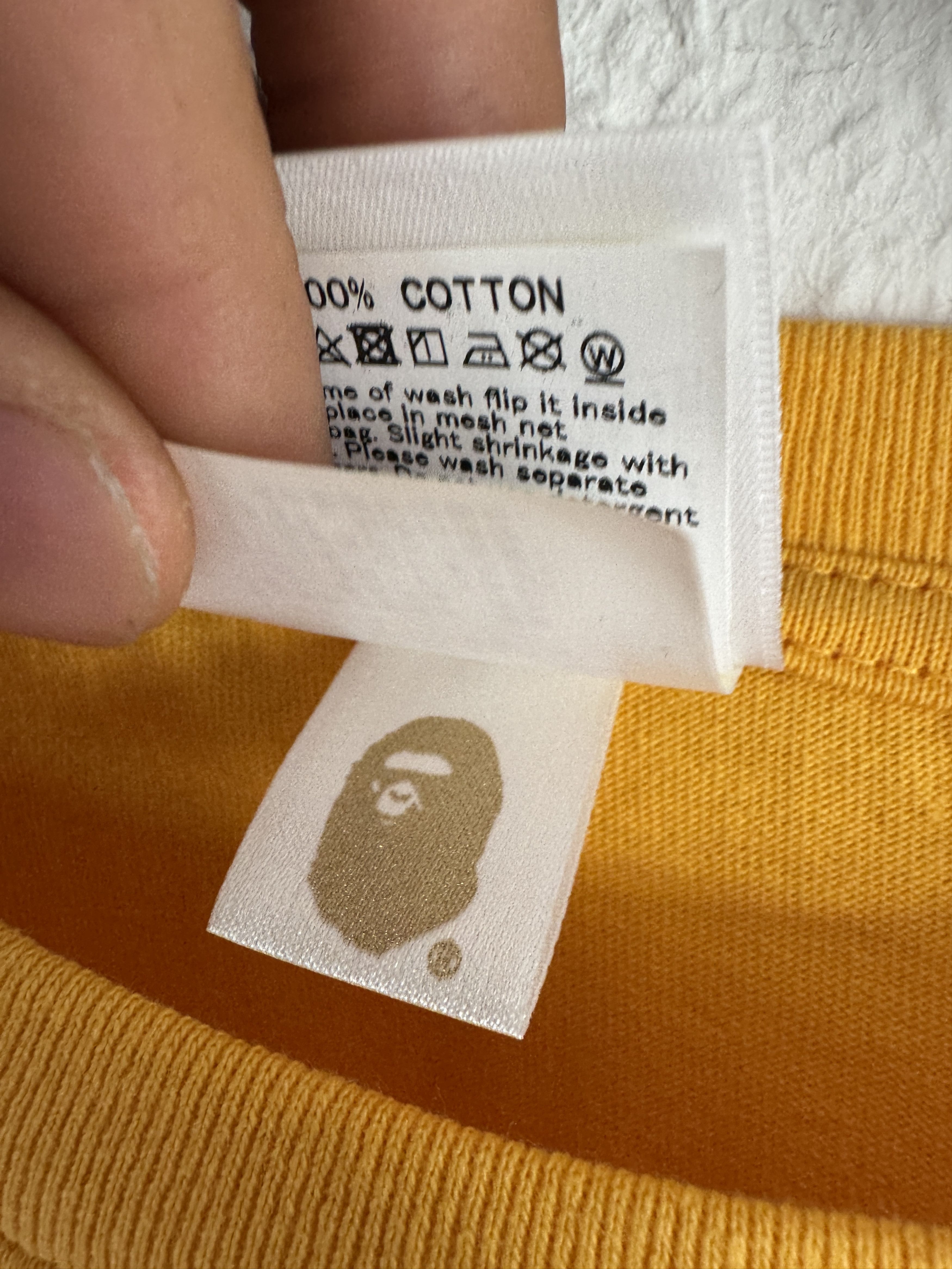 Bape Yellow Shark One Point Tee Size US XXL / EU 58 / 5 - 9 Thumbnail