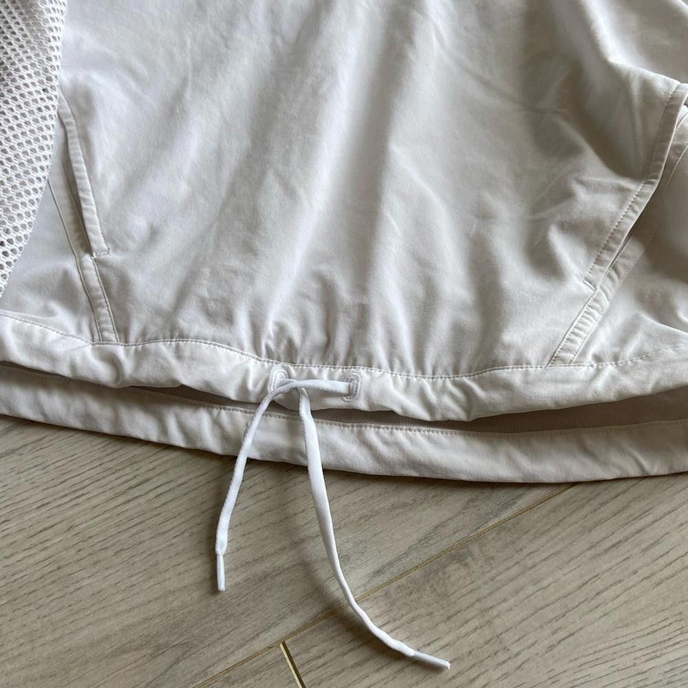 Designer Stylish White Mesh Hoodie - Lightweight Athletic Pullover Size S / US 4 / IT 40 - 2 Thumbnail