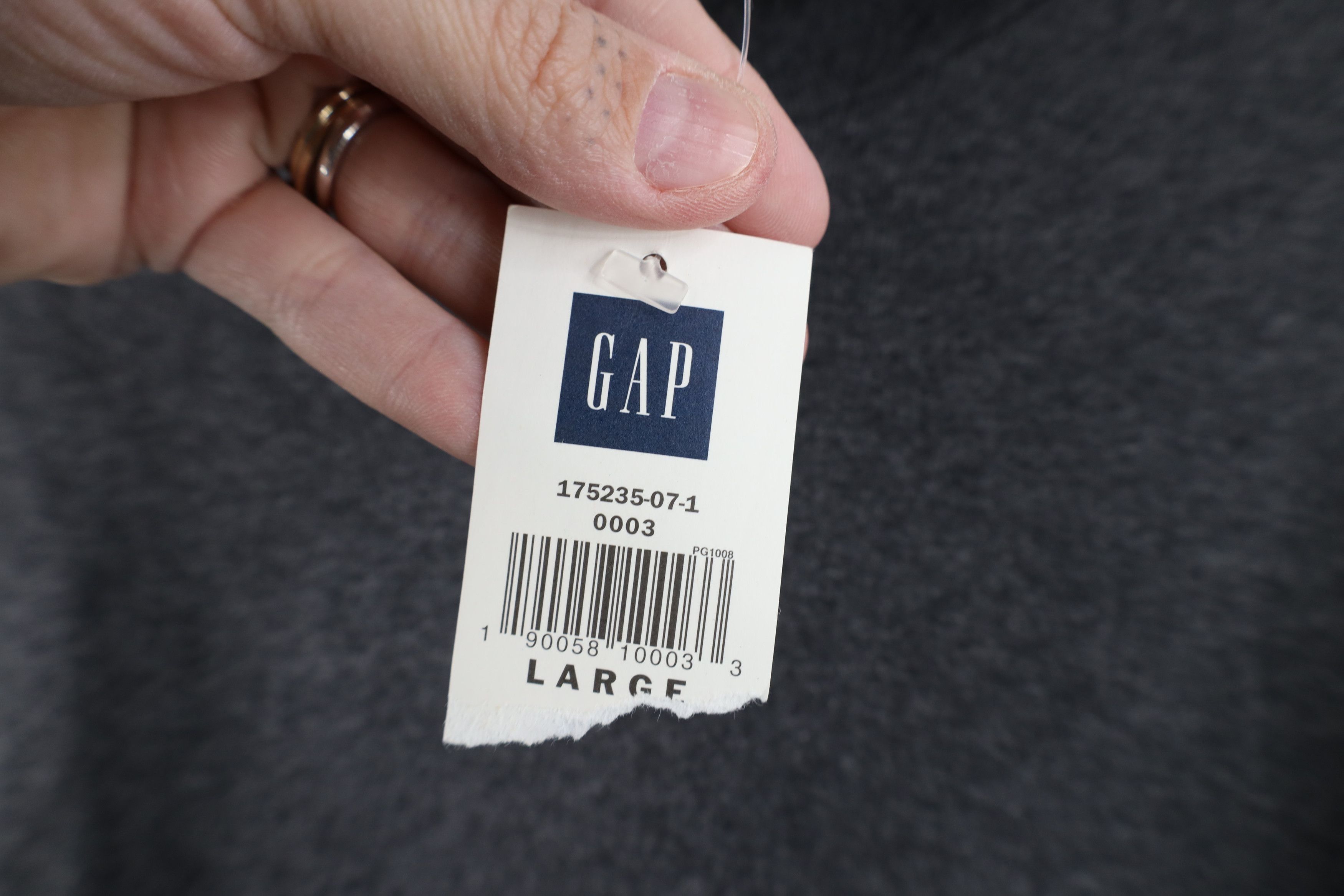 Gap Deadstock Vintage Y2K Gap Turtleneck T-Shirt Heather Gray Size US L / EU 52-54 / 3 - 5 Thumbnail
