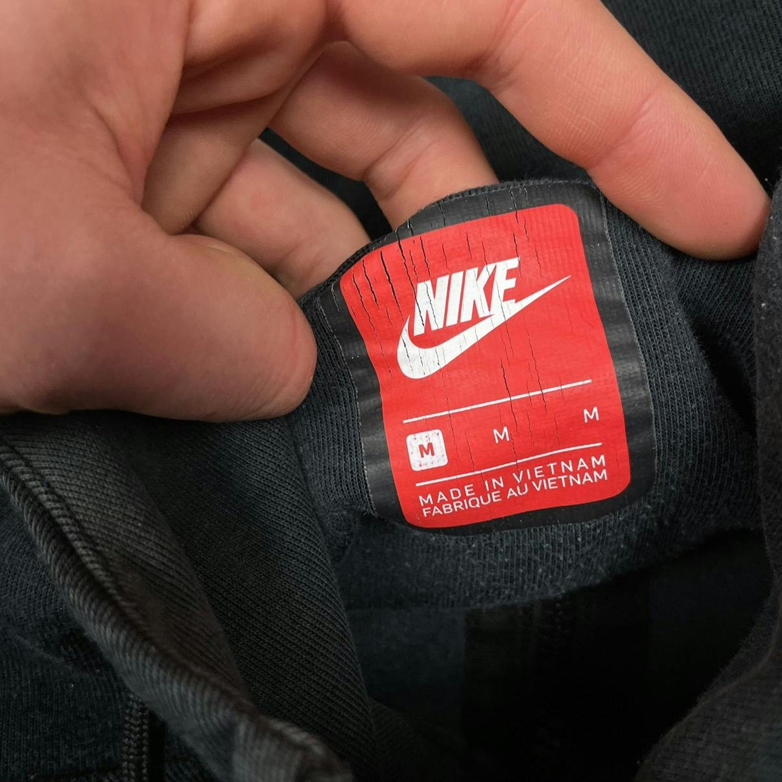 Nike Nike Tech Men's Black Cotton Swoosh Full Zip Hoodie Medium Size US M / EU 48-50 / 2 - 15 Thumbnail