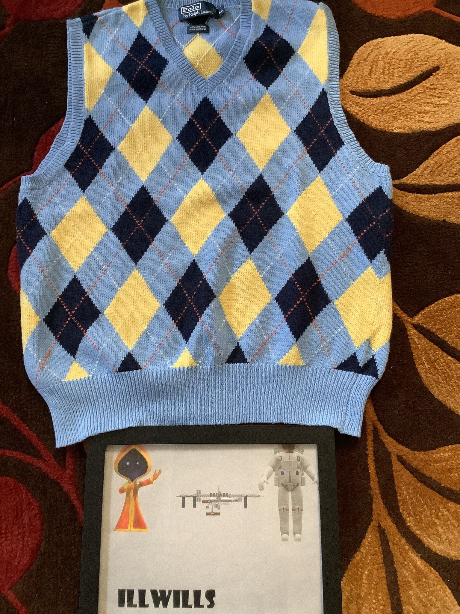 Polo Ralph Lauren Vintage Polo Ralph Lauren Argyle Cashmere Sweater Vest Size US XL / EU 56 / 4 - 1 Thumbnail