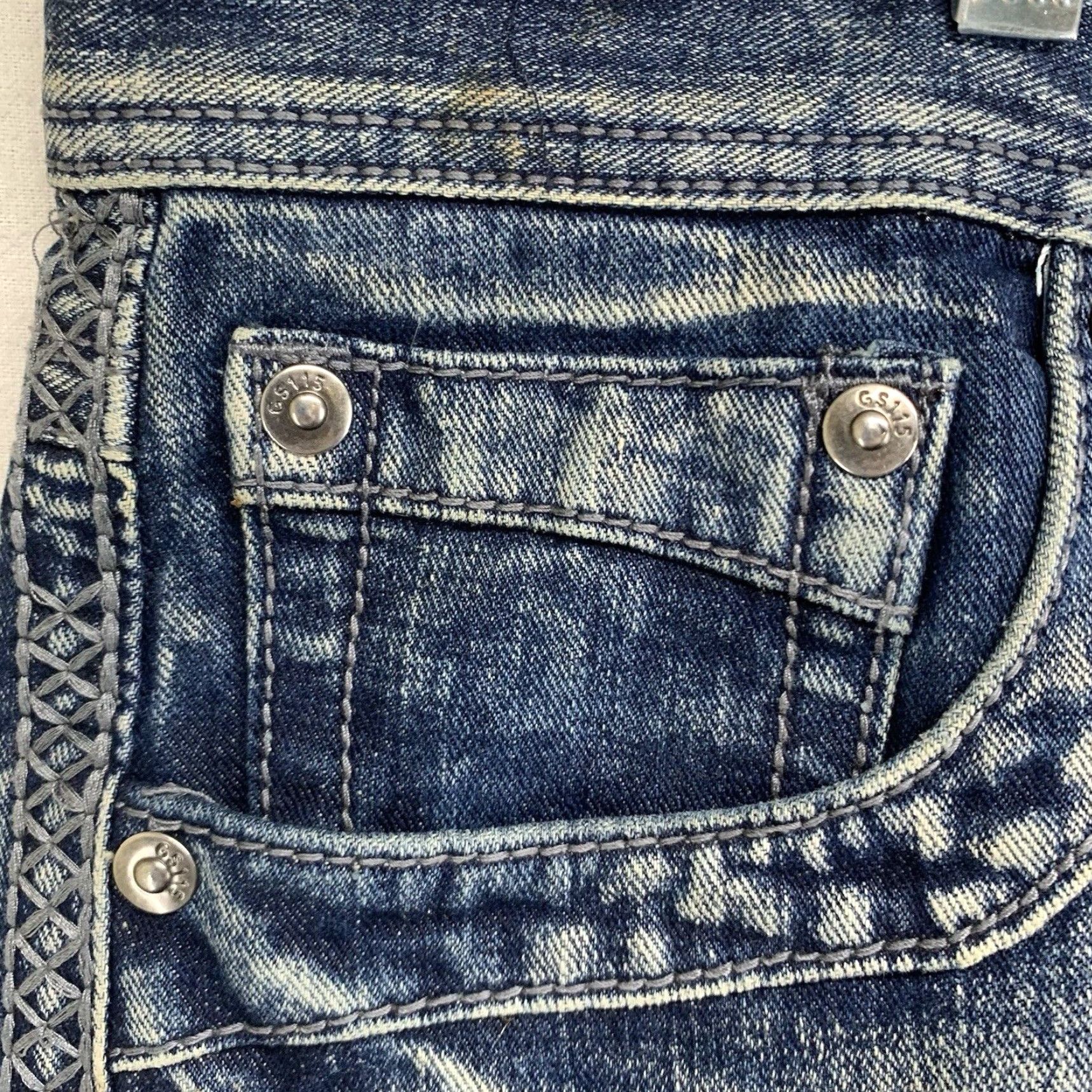 Denime VINTAGE GS 115 Slim Fit Men's Jeans 38x33 Wide-Leg Denim 90s Grunge Hip Hop Retro Size US 38 / EU 54 - 7 Thumbnail