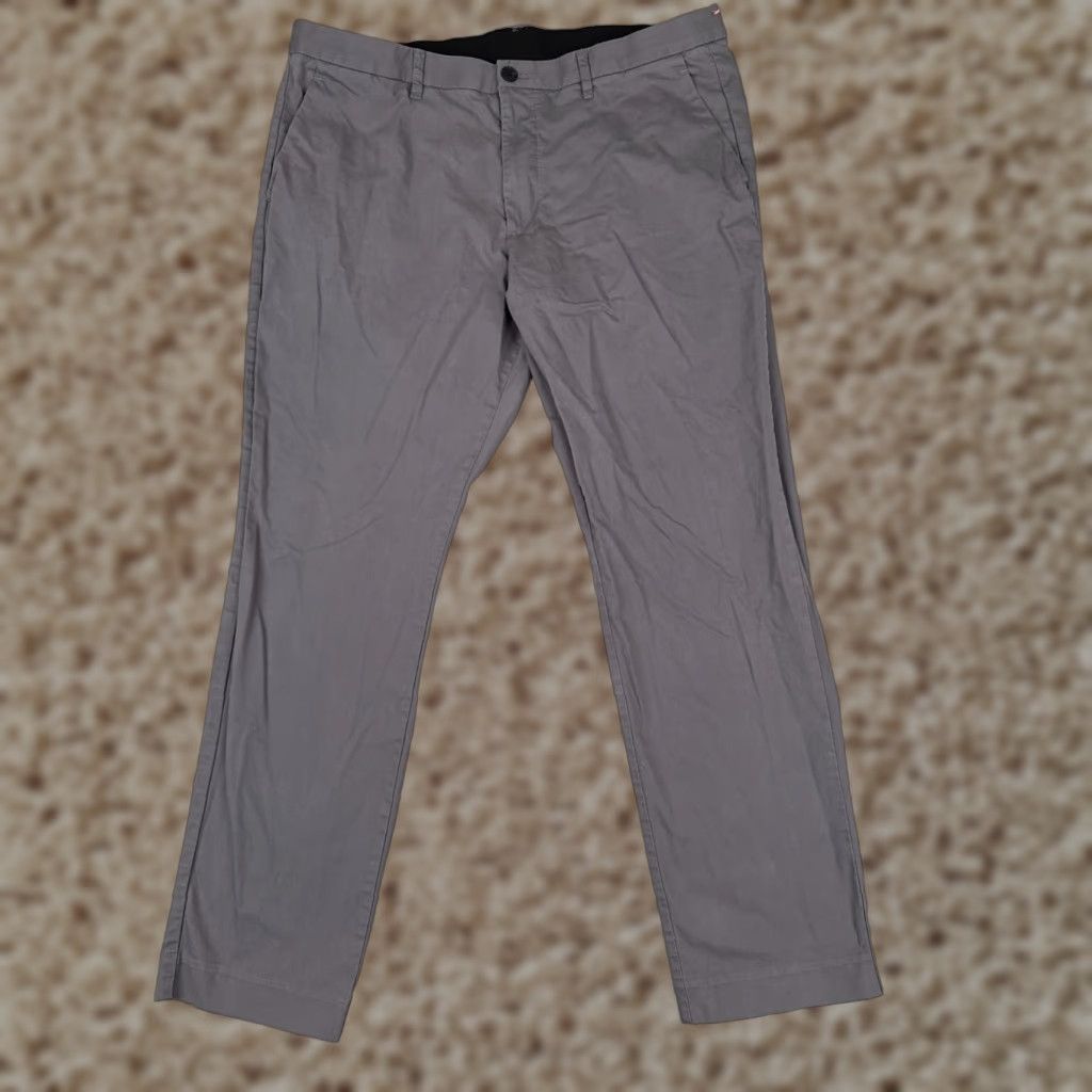 Bonobos Bonobos Men 38 Gray Straight Leg Pants Nylon Cotton Blend Pockets 38x32 Slimming Activewear Khakis Size US 38 / EU 54 - 1 Thumbnail