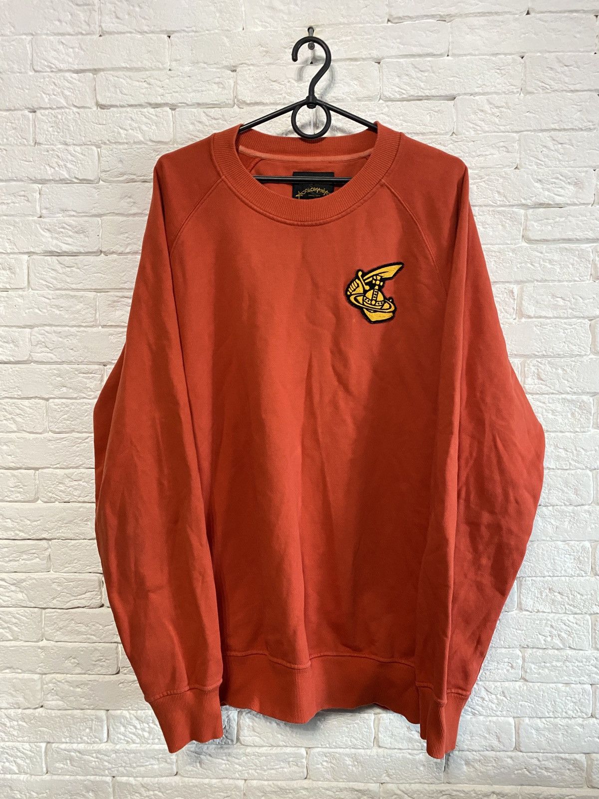 image of Vivienne Westwood Logomania Sweatshirt “Chaos” in Orange, Men's (Size XL)